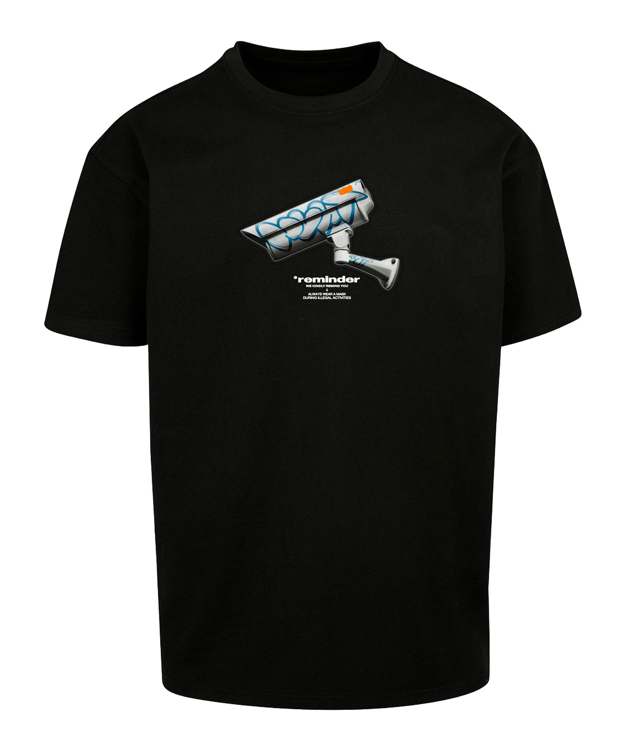 T-Shirt Mister Tee CCTV Oversized T-Shirt Kurzarm-Shirts