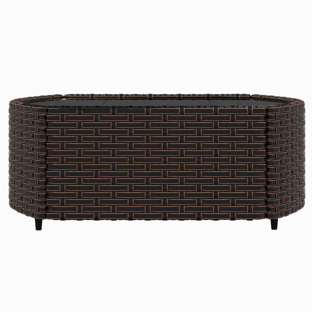 und Gartenlounge-Set vidaXL Garten-Lounge-Set mit Poly Kissen Braun (4-tlg) 4-tlg. Rattan, Braun Grün