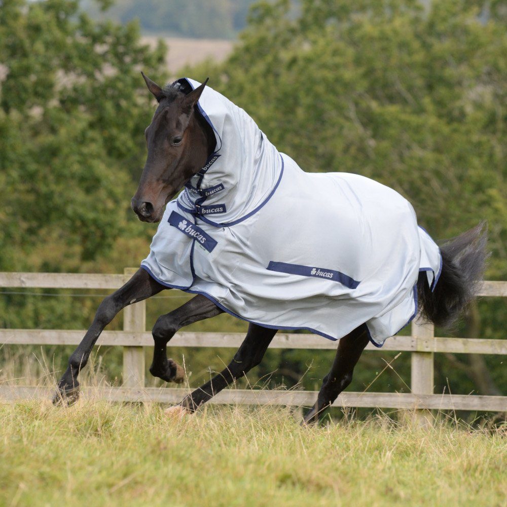 Bucas Pferde-Fliegendecke Bucas Buzz-Off & Neck - Blue