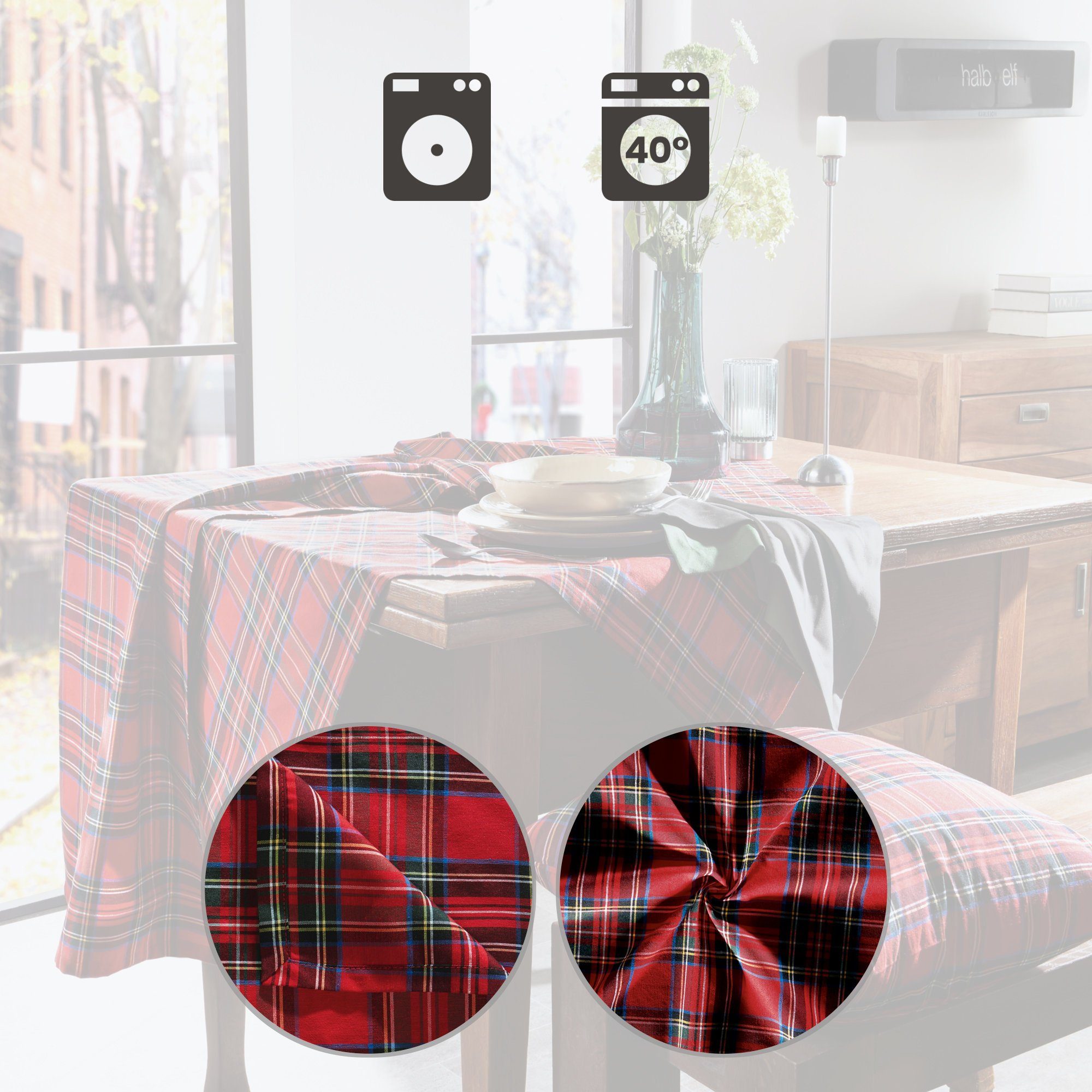 Erwin Müller Platzset Tischset 2er-Pack, Karo