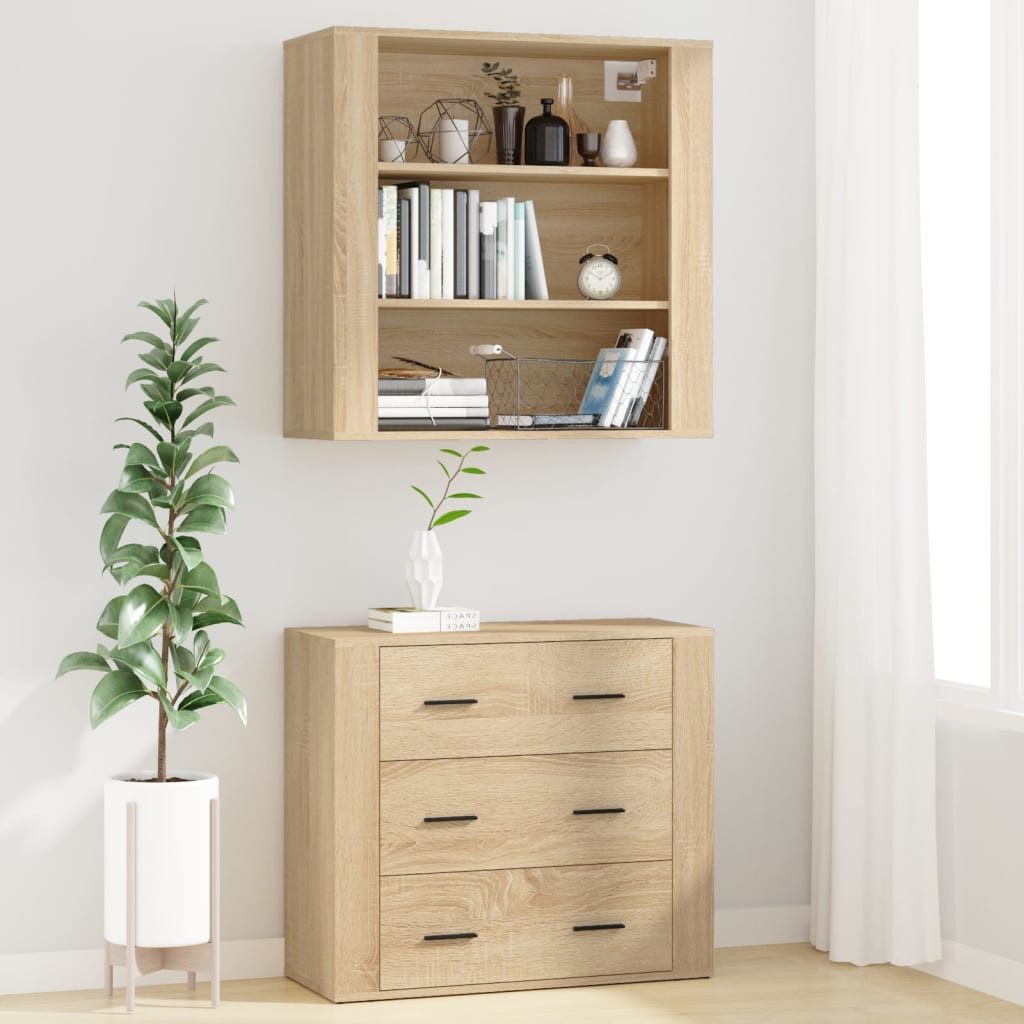 vidaXL Highboard Highboard Sonoma-Eiche Holzwerkstoff (1 St)