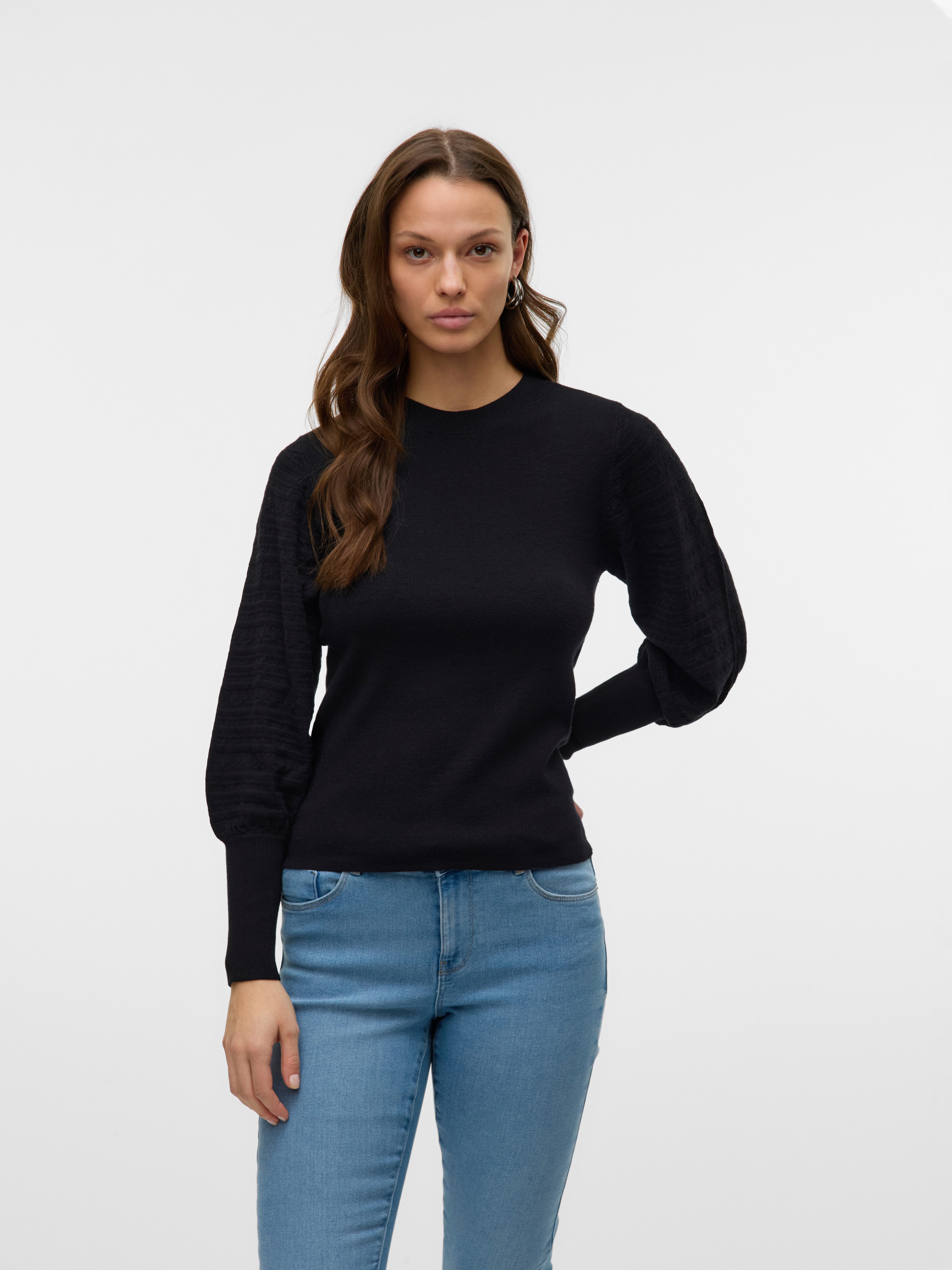 Vero Moda Strickpullover VMHOLLYPOINTELLE LS O-NCK günstig online kaufen