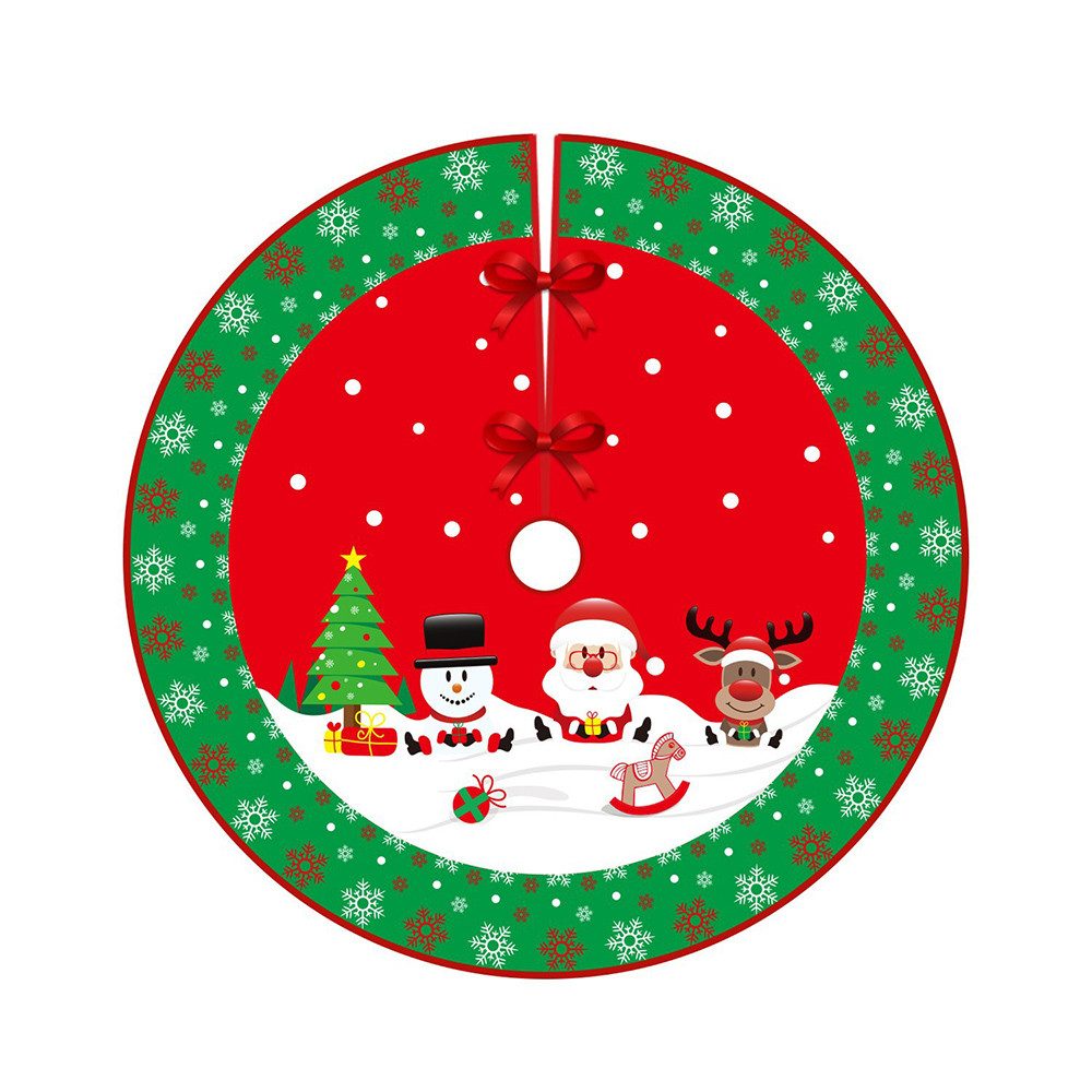 Coonoor Weihnachtsbaumdecke Weihnachtsbaum Decke 90cm,Rot Christbaumdecke, für Weihnachtsfeier Weihnachtsbaum Deko