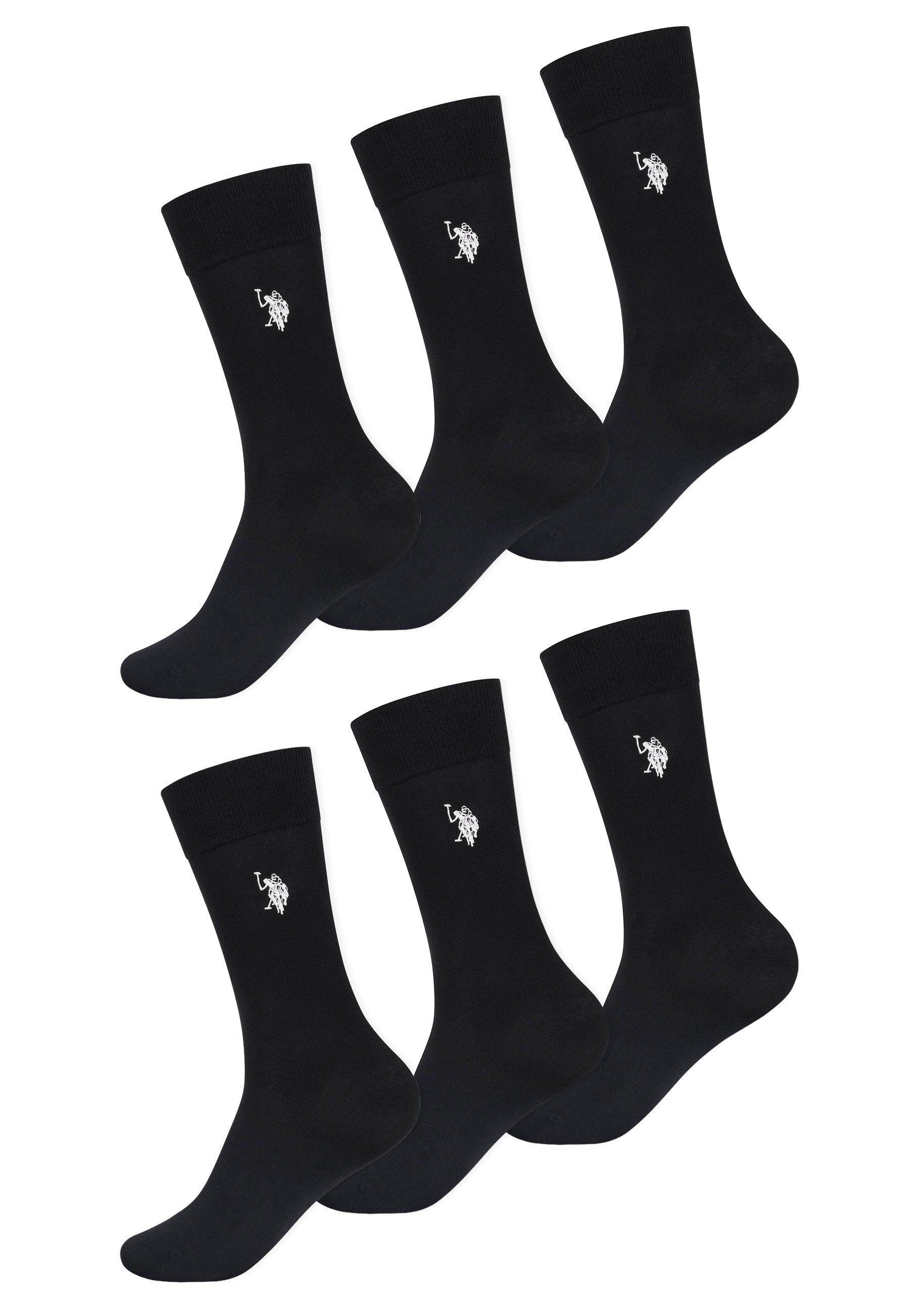 U.S. Polo Assn. Businesssocken Businesssocken USZaayn – Herren 6er Pack mit Eleganter Baumwollmix, atmungsaktiv und mit Komfortbündchen