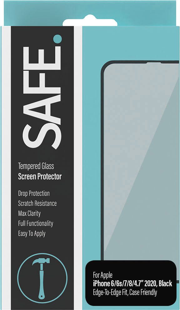 SAFE by PanzerGlass Displayschutzglas Tempered Glass Screen Protection für Apple iPhone 6/6s, Apple iPhone 7/8, Apple iPhone SE 2020/2022, Displayschutzfolie, Schutzfolie, Bildschirmschutz, kratz- & stoßfest