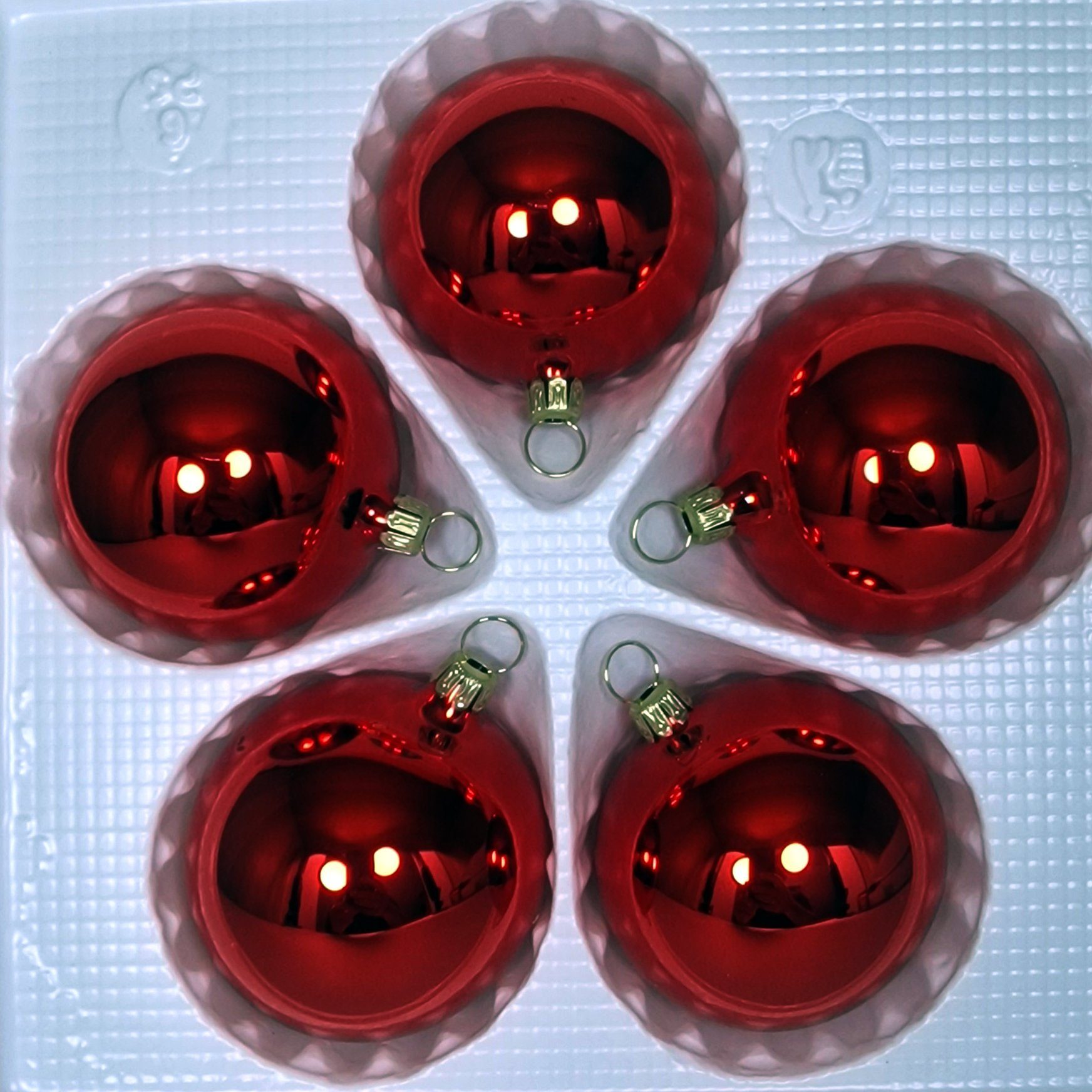 Lauschaer Glas Christbaumschmuck Christbaumschmuckkugeln in verschiedenen Farben und Größen