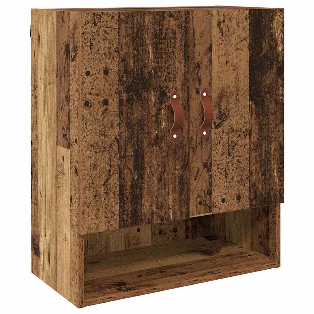 vidaXL Hängeschrank 60 x 31 x 70 cm Wandschrank Hängeschrank Wandmontiert Altholz 60x31x70