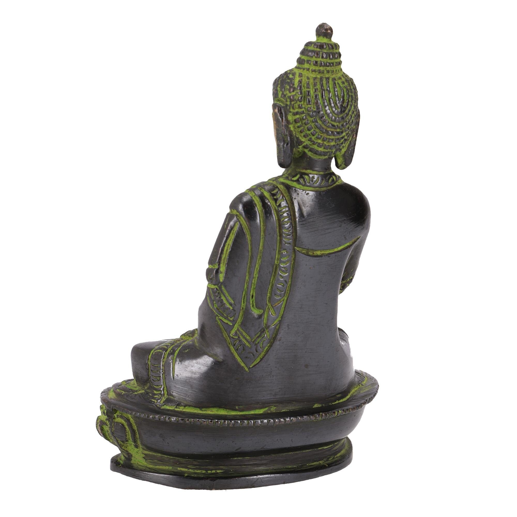 aus Guru-Shop Buddha Statue Dhyana Messing Mudra -.. Buddhafigur 14 cm
