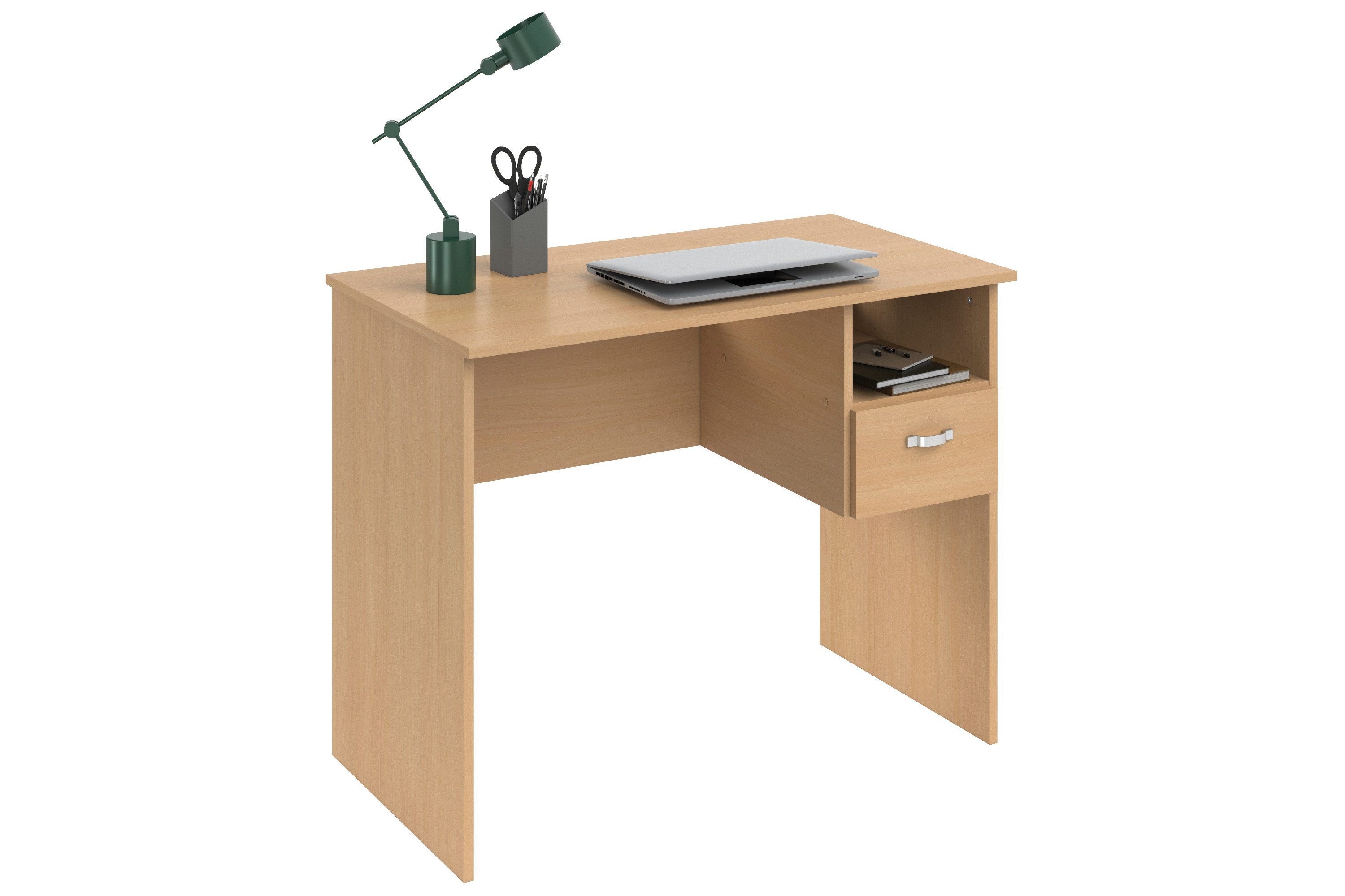 VOGL Möbelfabrik Schreibtisch Flo, Schülerschreibtisch auch mit Tastaturauszug erhältlich, Breite 91 cm