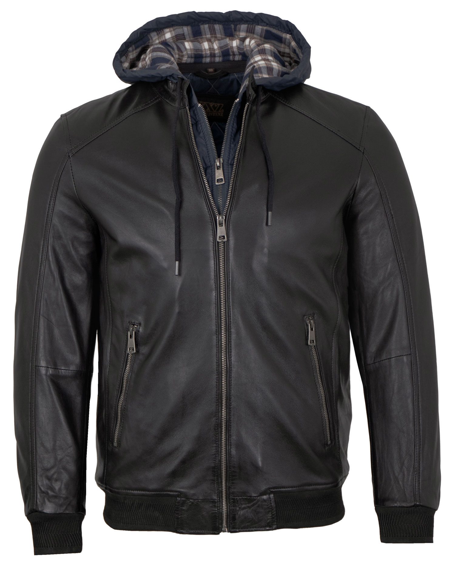 EXZ by Existenz Lederjacke Trebur Existenz - Herren Lederjacke Blouson Kapu günstig online kaufen