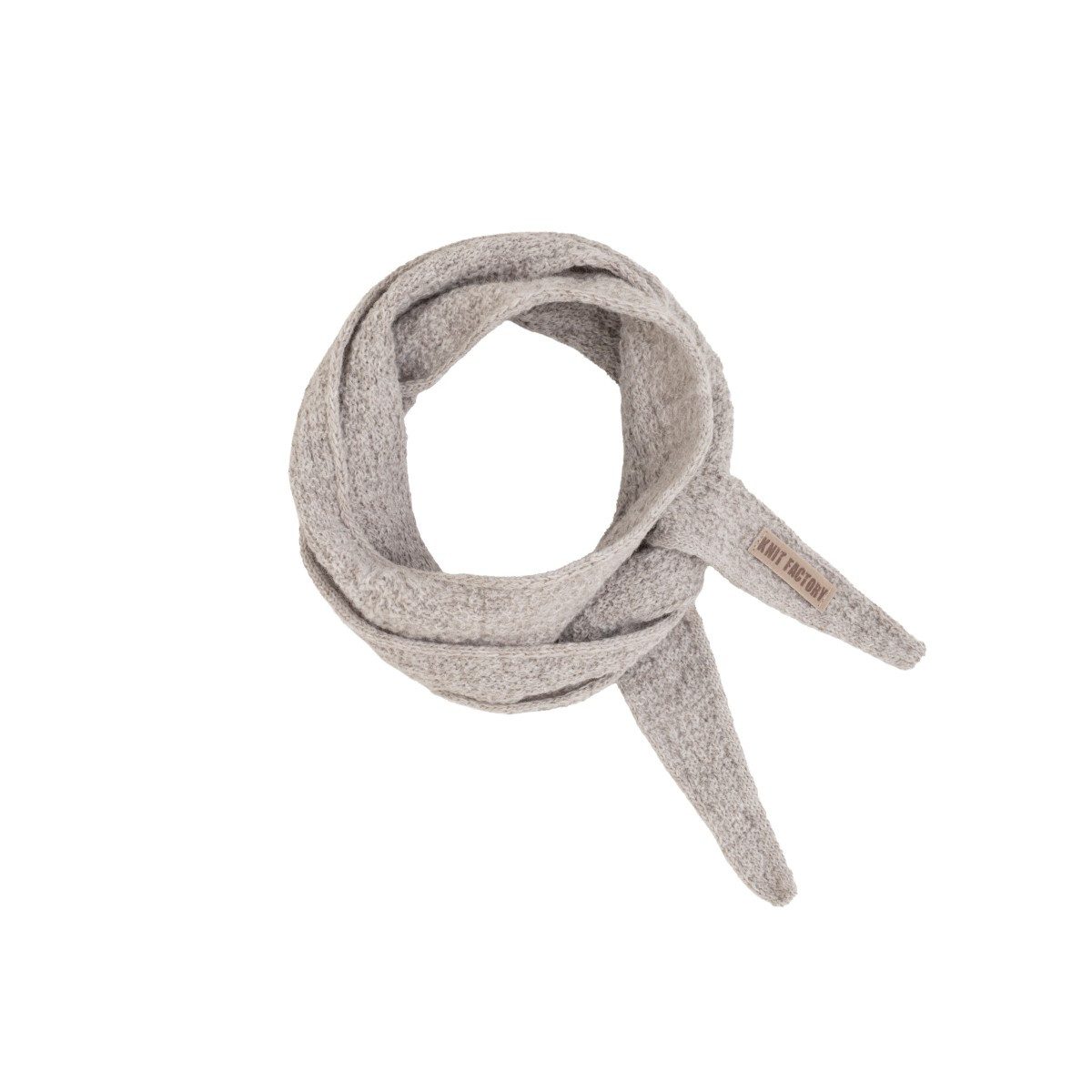 Knit Factory Strickschal Sana Mini Iced Clay Hellgrau, (1-St), Modell Sana, für Herbst, Winter