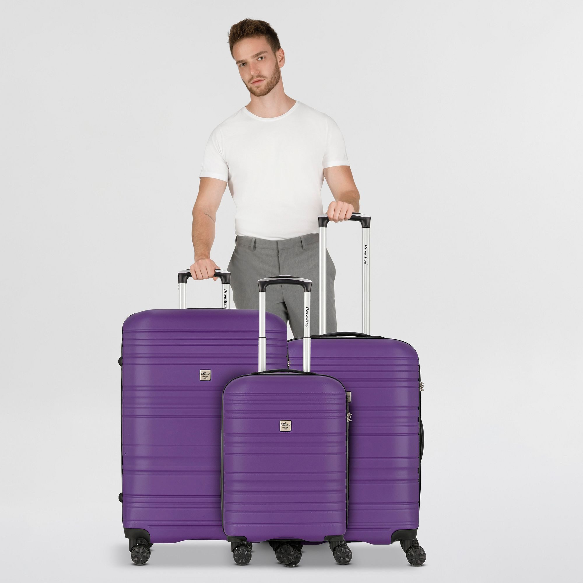 CHECK.IN® Trolleyset Paradise, 4 Rollen, (3-teilig, 3 tlg), ABS