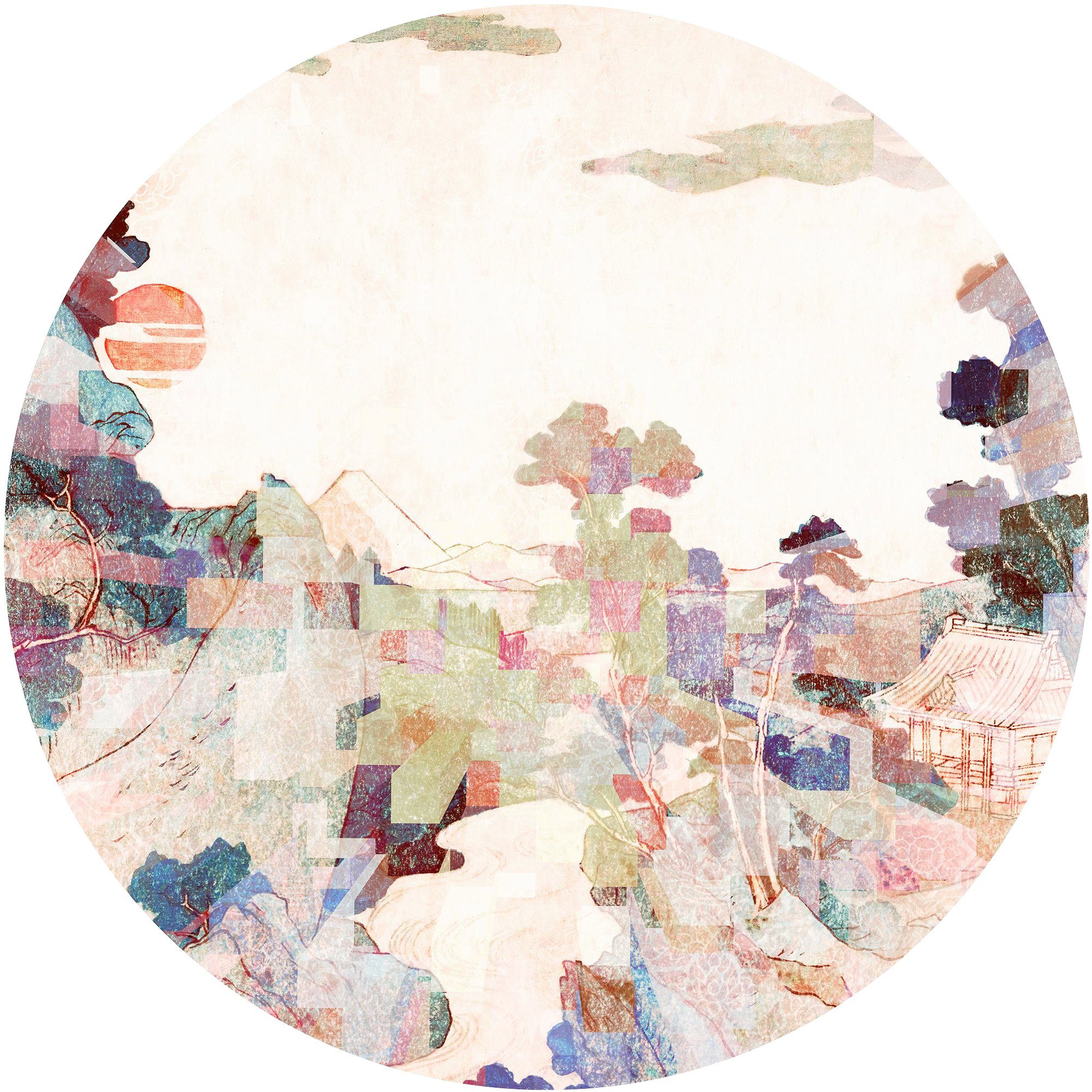 Komar Fototapete Vlies selbstklebend - Impression - Größe 125 x 125 cm, glatt, bedruckt, (1 St), Wohnzimmer, Schlafzimmer