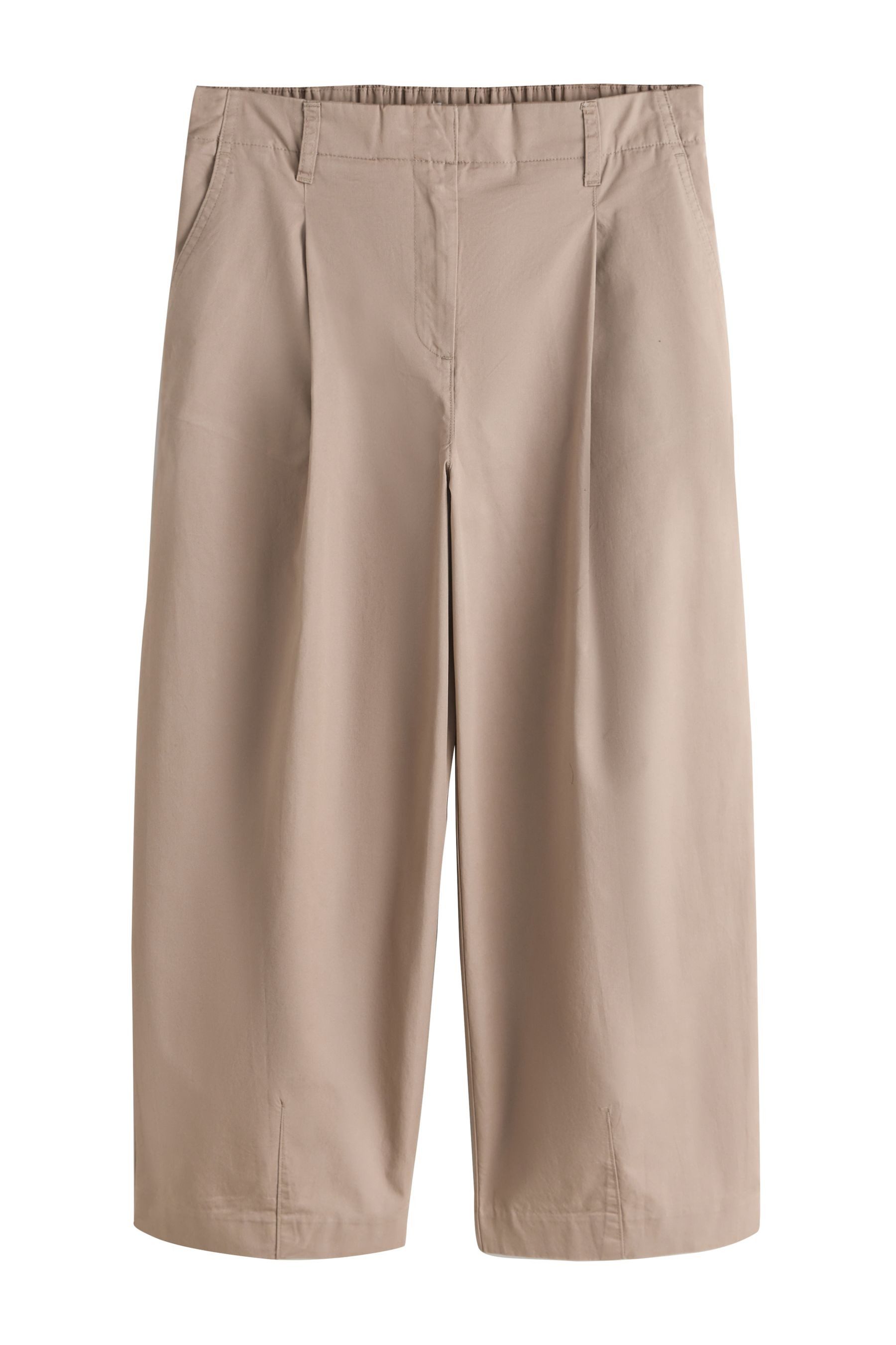 Bundfaltenhose Chinohose mit Bundfalten und Barrel-Leg