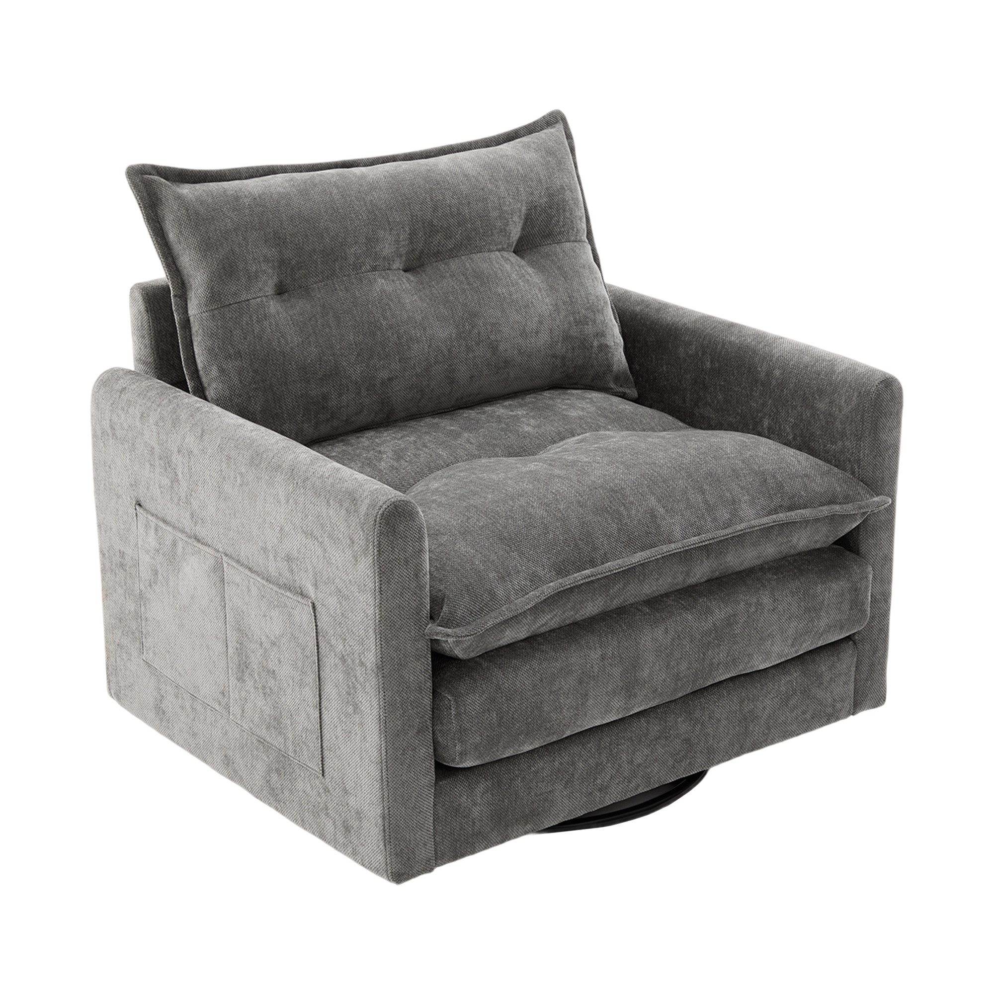 KLAM HOME Sessel 360° drehbarer Loungesessel günstig online kaufen