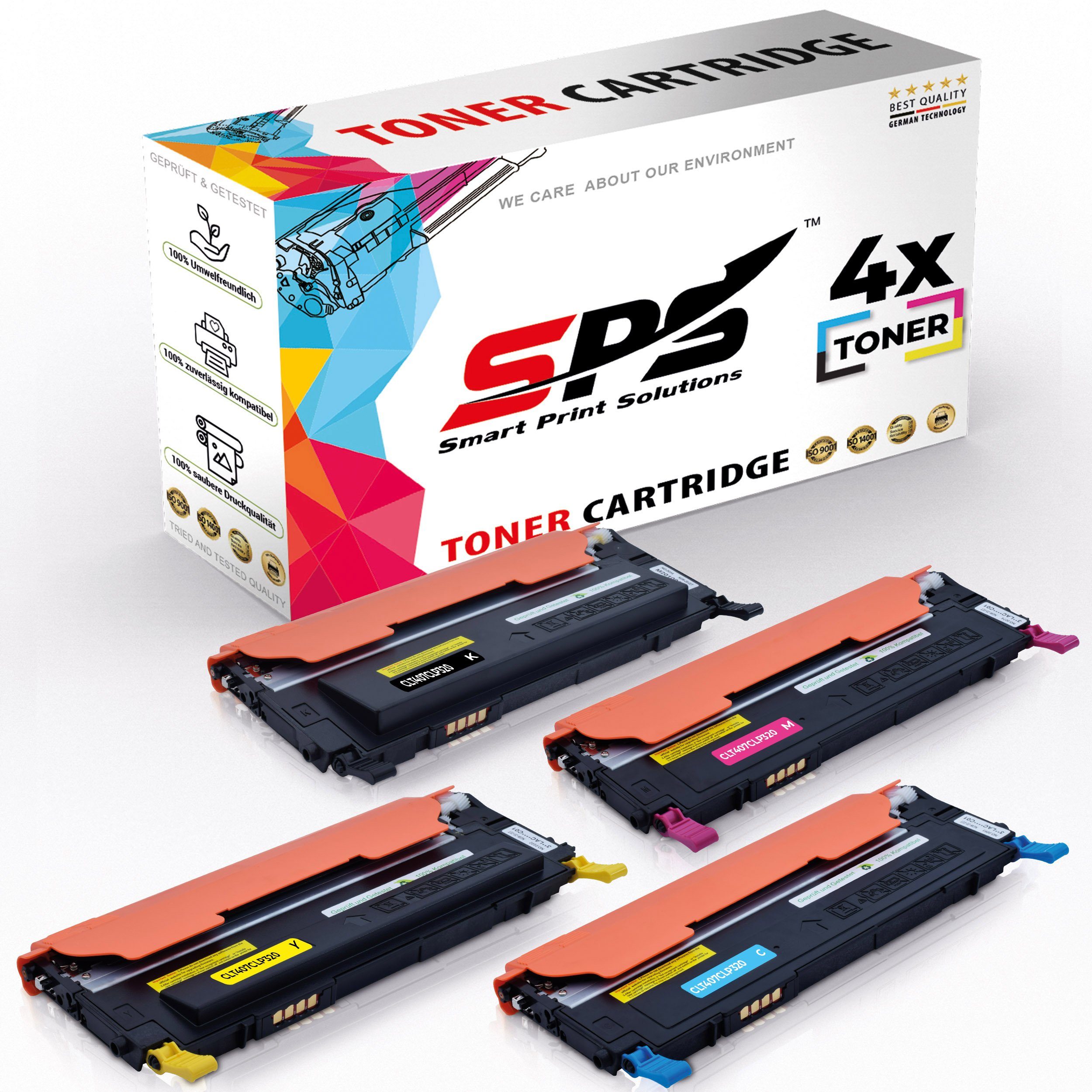 SPS Tonerkartusche Kompatibel Pack) für (4er C407 Samsung CLX-3185FW CLT-C407S