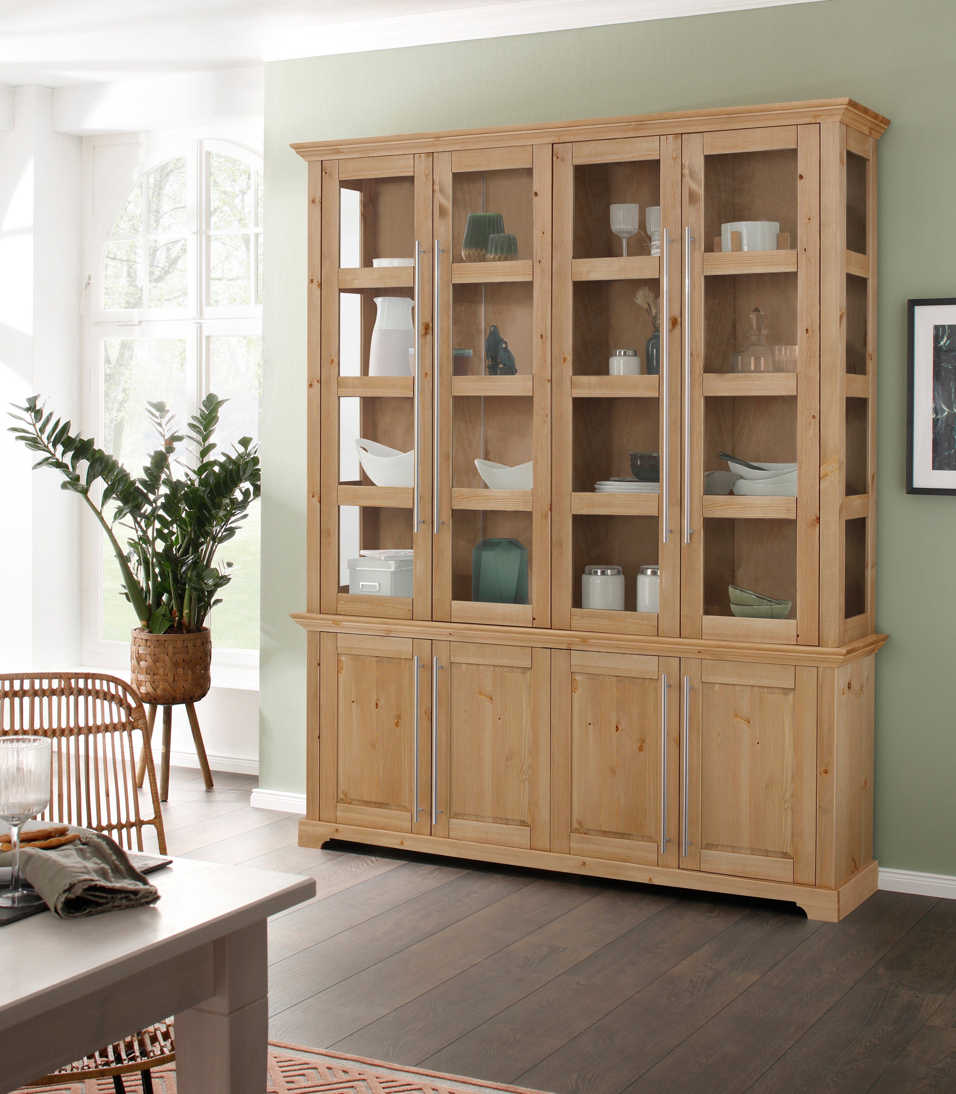 Home affaire Vitrine Meliss aus massiver Kiefer, FSC® zertifiziert, Breite günstig online kaufen