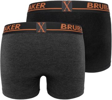 BRUBAKER Boxershorts 4er Pack Herren Unterhose - Atmungsaktiv ohne Eingriff - Retroshorts (Set, 4-St., 4er-Pack) Retro Männer Unterwäsche aus Baumwolle