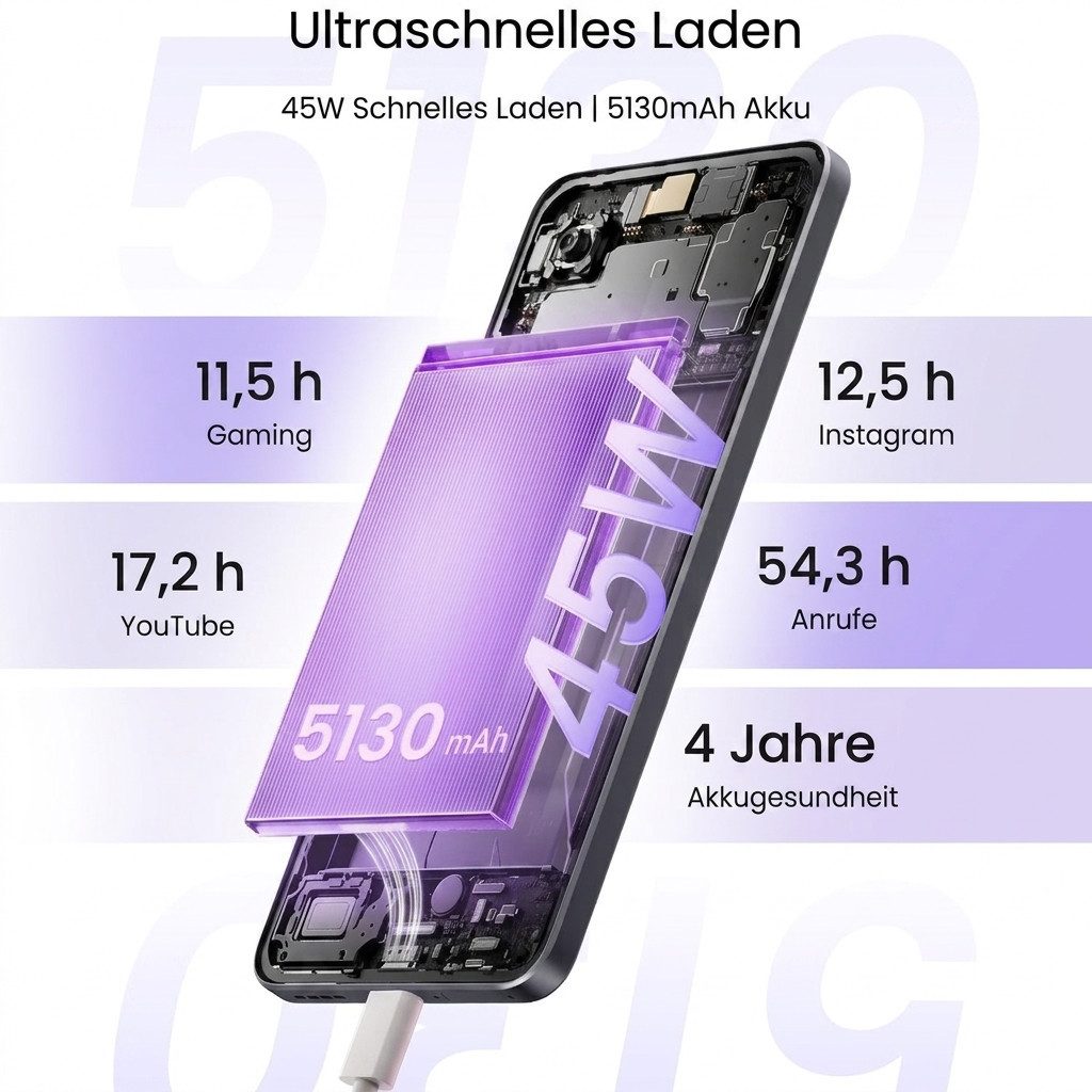 Realme 14T 5G Smartphone, IP69, 6000mAh 120Hz AMOLED Display Handy 8GB+256GB Smartphone (6,67 Zoll, 256 GB Speicherplatz, 50 MP Kamera, Android 15, 50MP AI Kamera, DIMENSITY 6300)