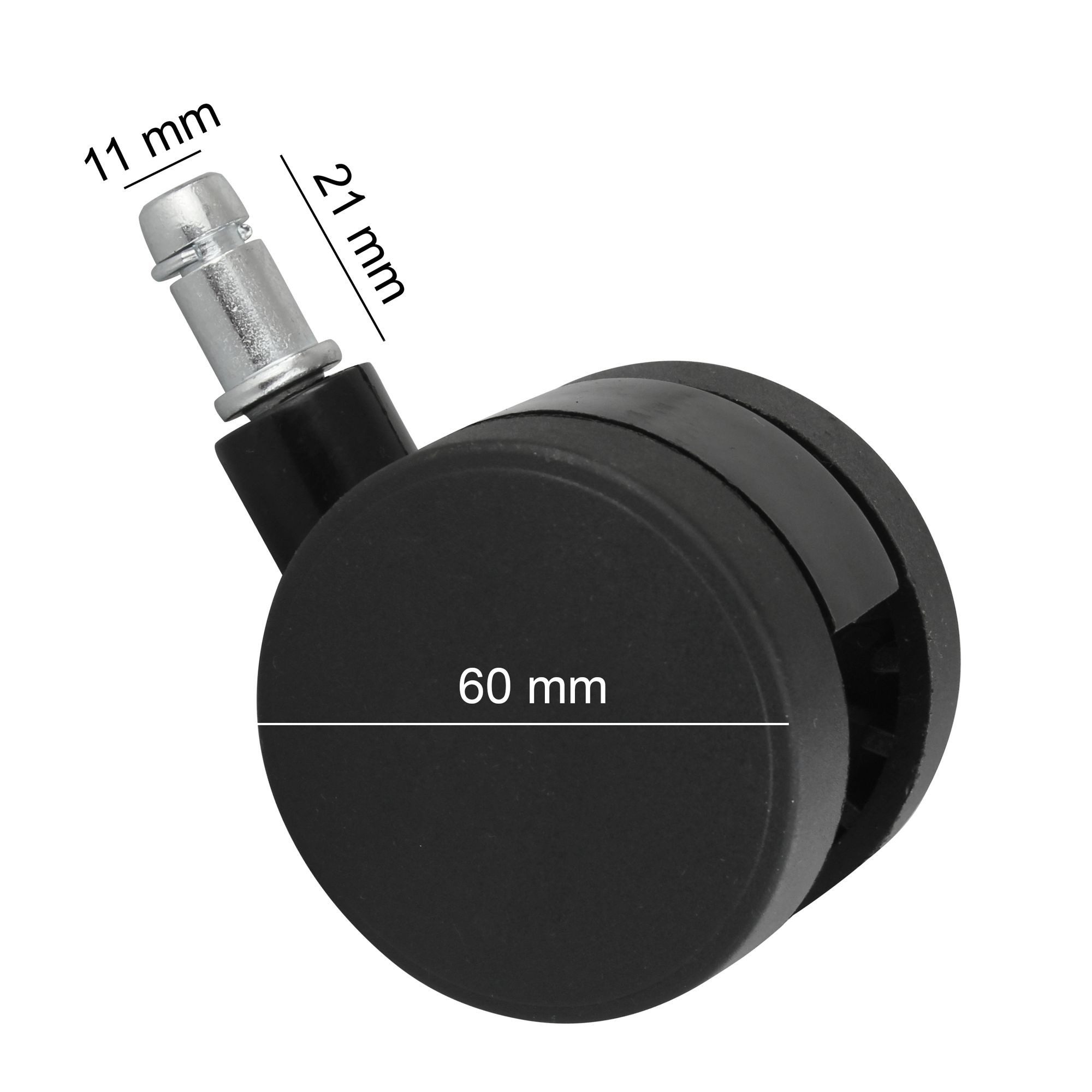 freiraum Stuhlrolle PIN, (5stk) Teppichbodenrollen, 100% Polyurethan - 6x6cm (HxD)