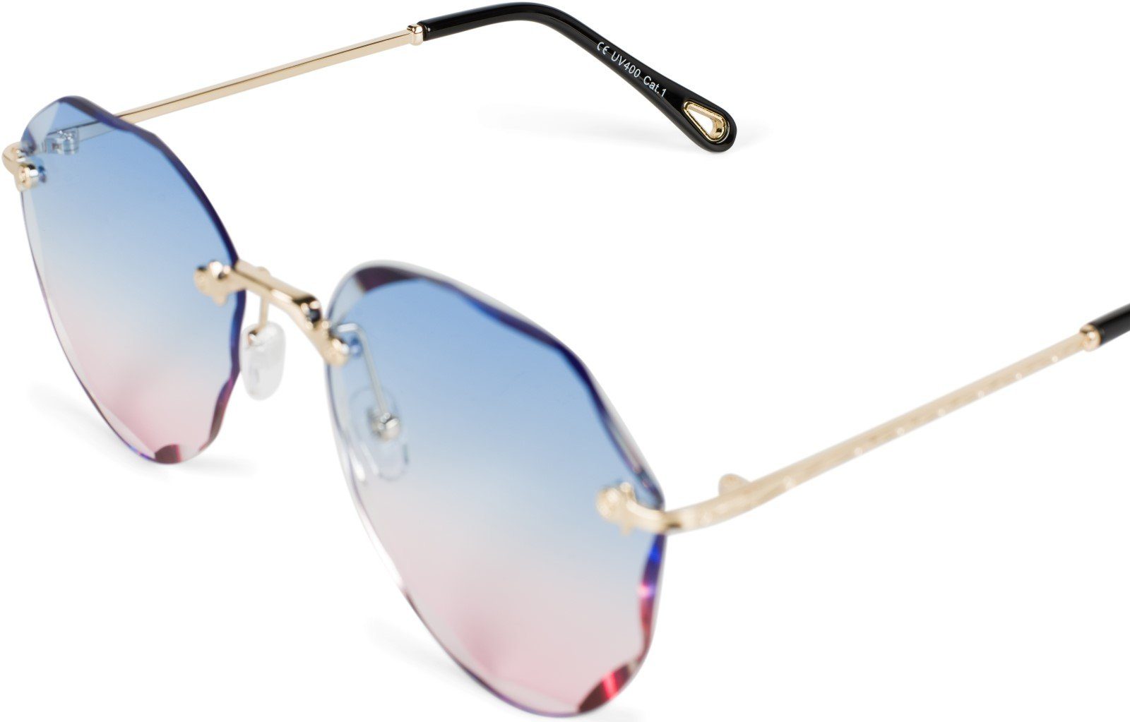 styleBREAKER Sonnenbrille Rahmenlose Piloten Sonnenbrille mit Diamant Schliff (1-St) Gradient