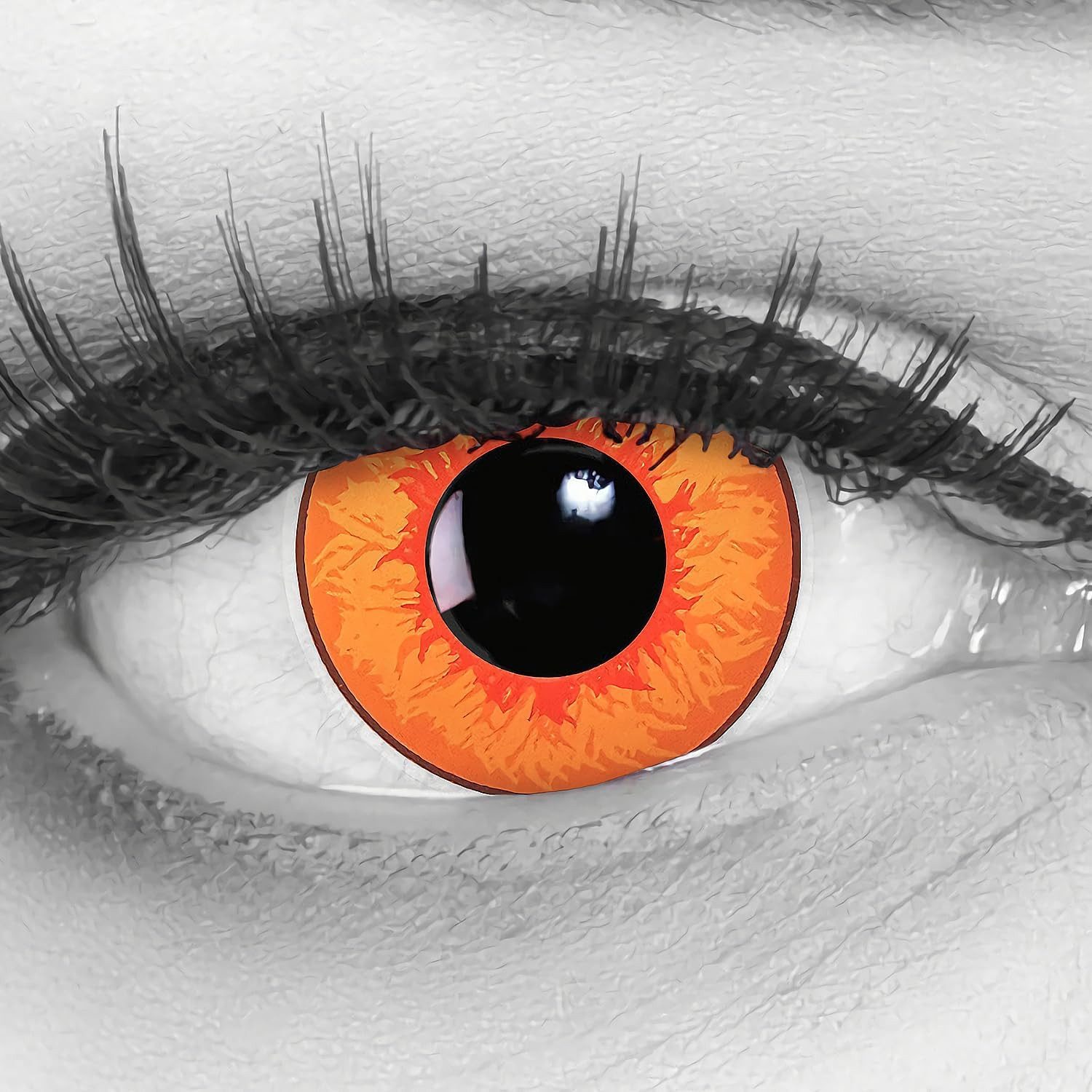 MeralenS Jahreslinsen Orangene 'Tracer' Manga Fun Linsen 1 Paar. Halloween & Cosplay