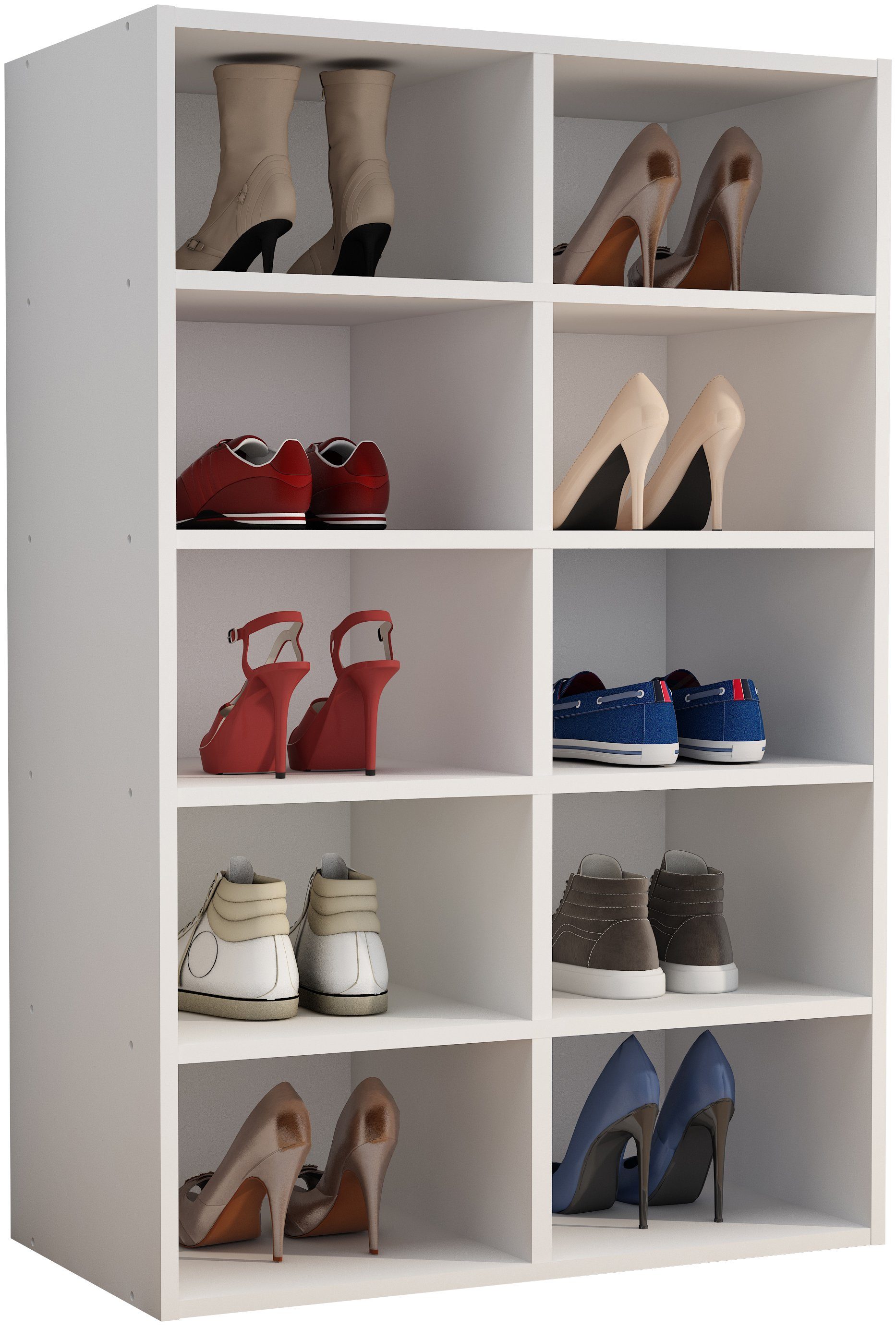 VCM Schuhregal Holz Regal Schuhschrank Schuhregal Hinsol M günstig online kaufen