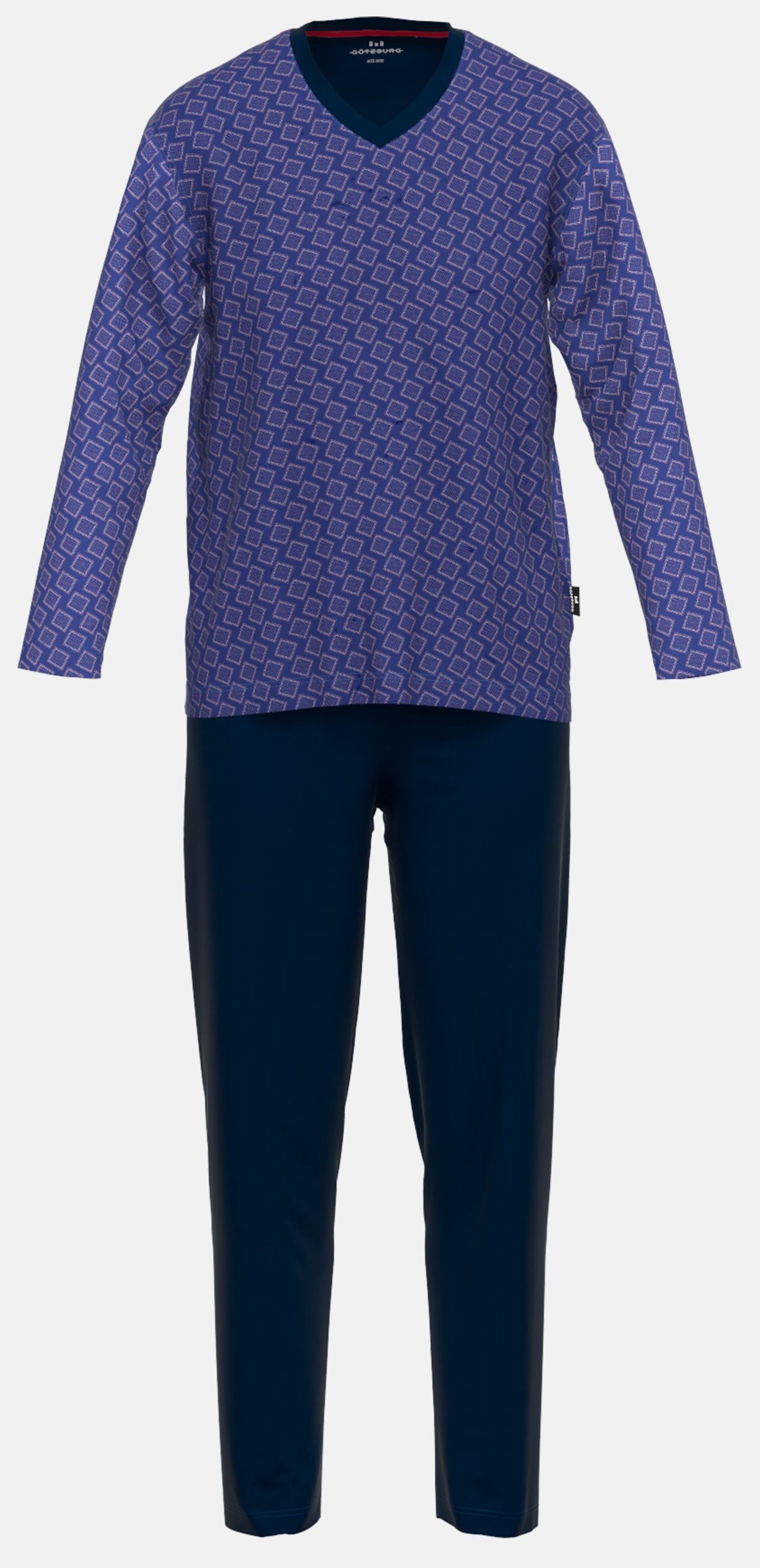 GÖTZBURG Schlafanzug Herren Pyjama lang (2 tlg) Baumwolle günstig online kaufen