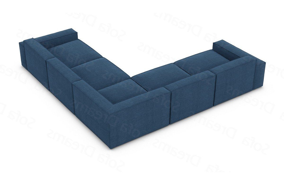 Sofa, L Polsterecksofa Stoffsofa Dreams blau77 Formenta Ecksofa Form Stoff Loungesofa Struktursofa Sofa