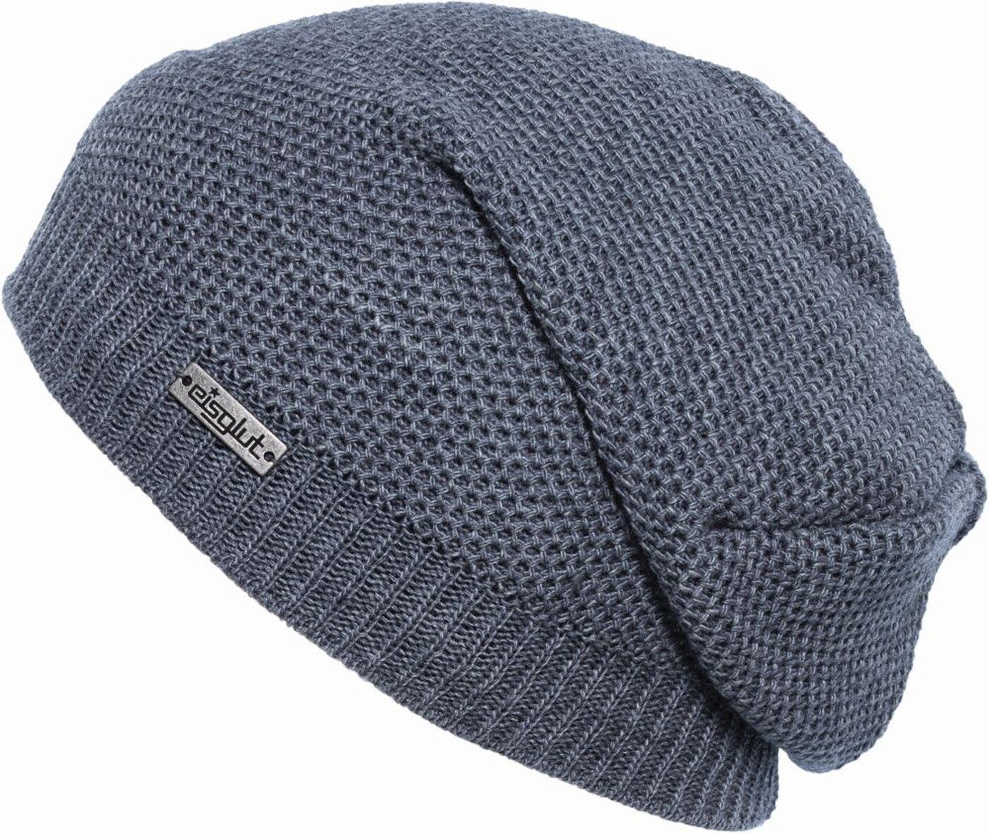 Eisglut Strickmütze Beanie Zinal Mütze grau-meliert