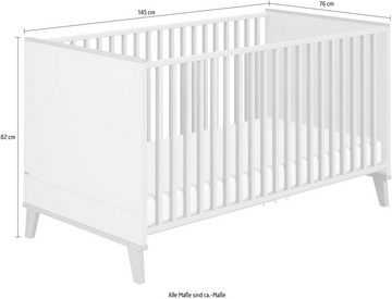 PAIDI Babybett Fiene, 4-fach höhenverstellbar, mit Airwell® Comfort Federleistenrost