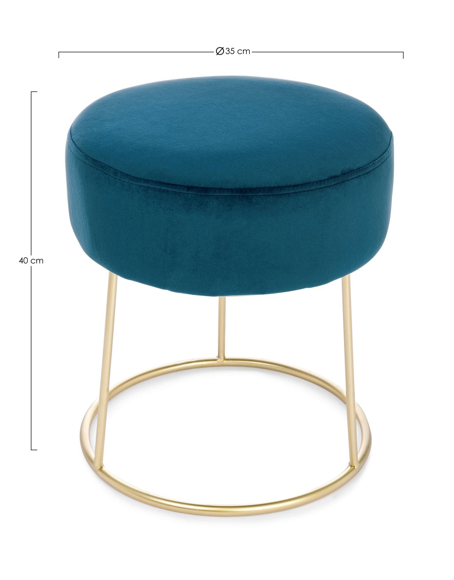Bizzotto Hocker Clarissa in Samt-Optik, Blau günstig online kaufen