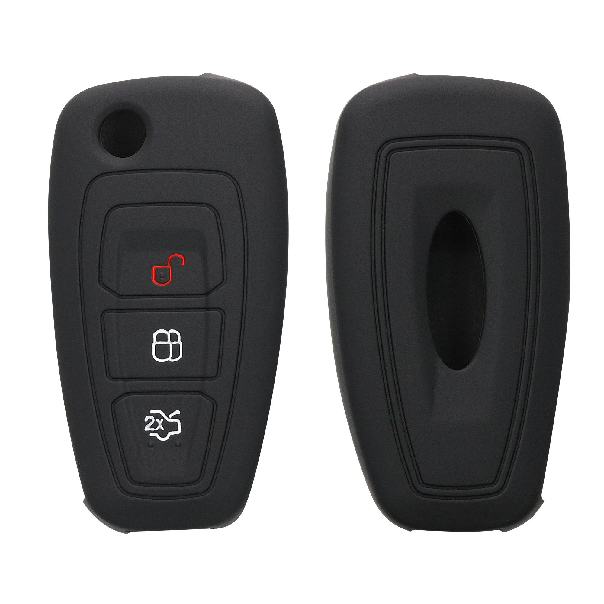 kwmobile Schlüsseltasche Hülle für Ford 3-Tasten Klapp Autoschlüssel,  Schlüsselhülle TPU Autoschlüssel Cover