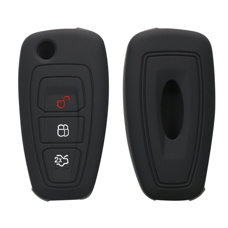 kwmobile Schlüsseltasche Autoschlüssel Silikon Hülle für Ford 3
