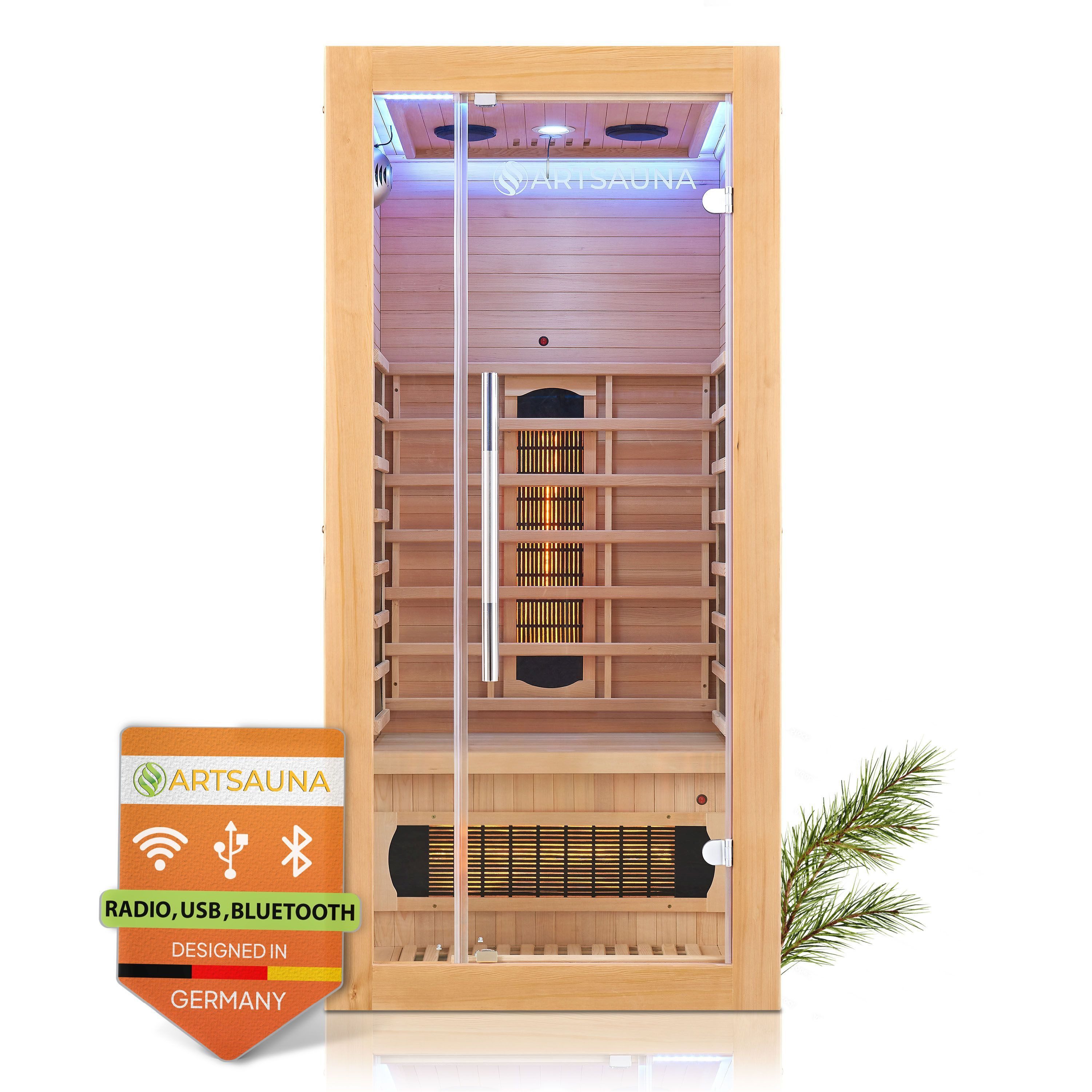 Artsauna Infrarotkabine Kiruna90 Dual Technologie, BxTxH: 90 x 90 x 190 cm, günstig online kaufen