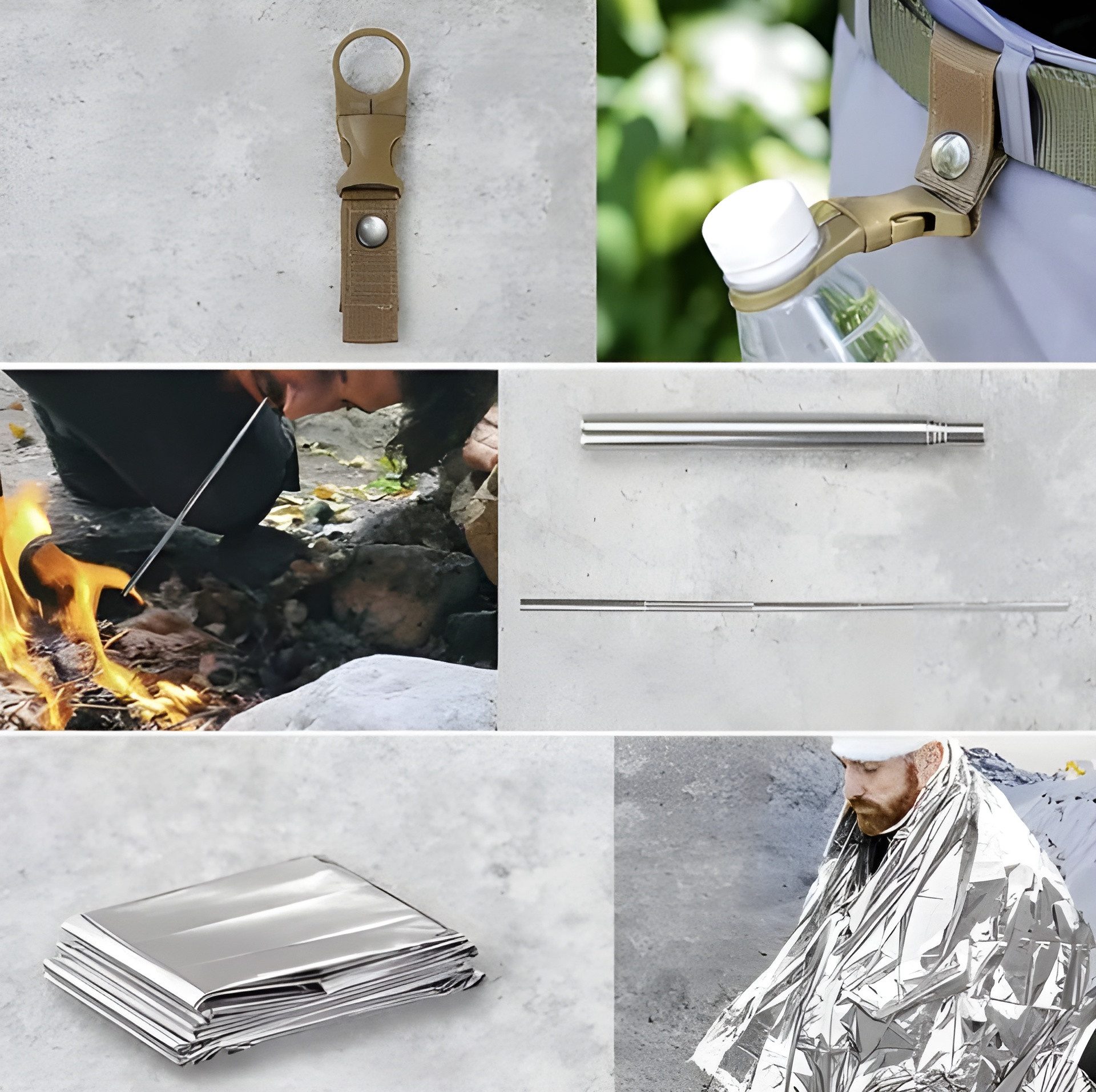 Trizand Taschenmesser Kit Notfallausrüstung Outdoor, (32 St., 32-teiliges Notfall- und Outdoor-Set), wasserdichtes Gehäuse, kompakt und tragbar