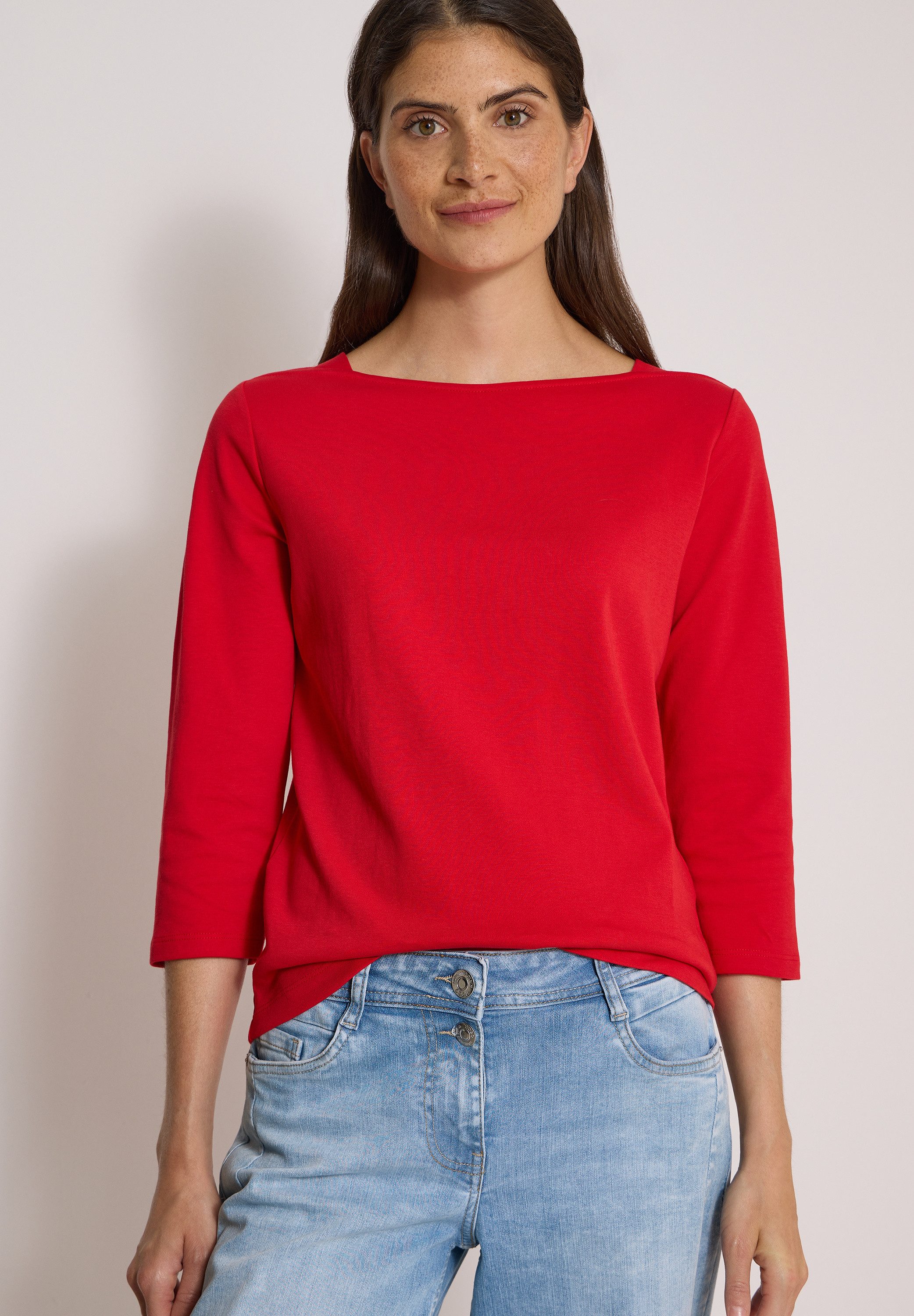CECIL 3/4-Arm-Shirt aus reiner Baumwolle