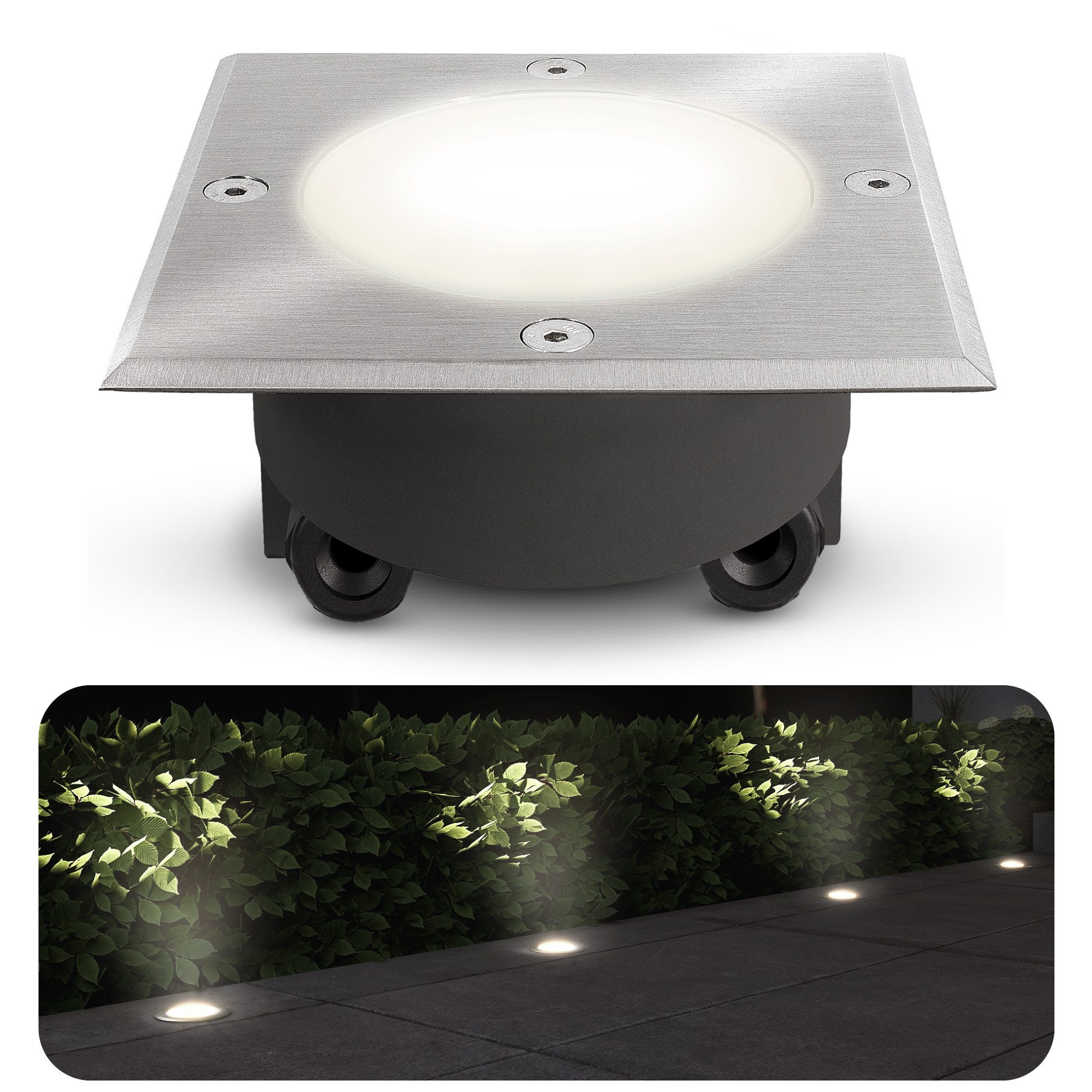SSC-LUXon LED Gartenstrahler Bodeneinbaustrahler quadratisch VIROK günstig online kaufen