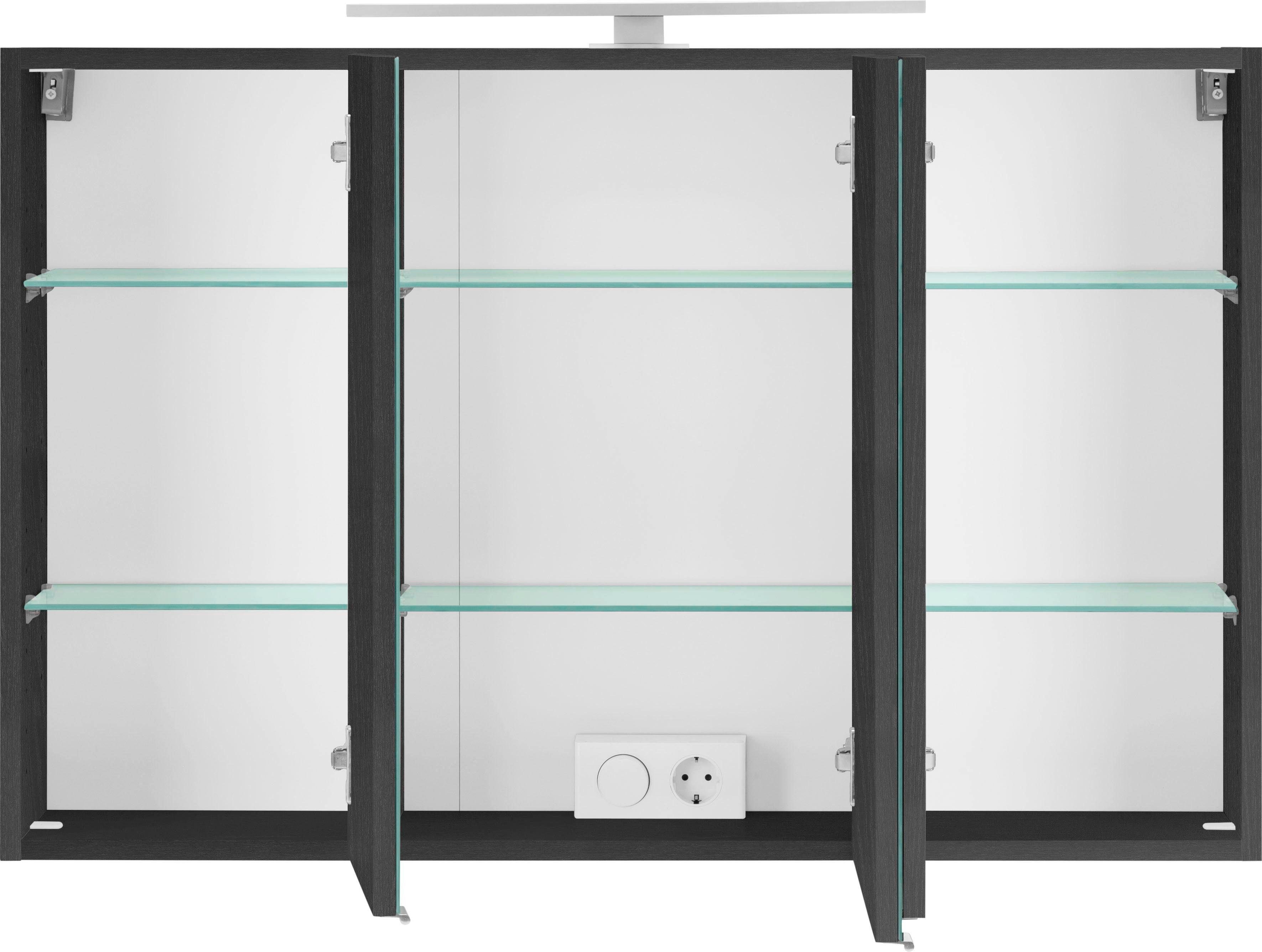 welltime Spiegelschrank Ohio mit LED Beleuchtung