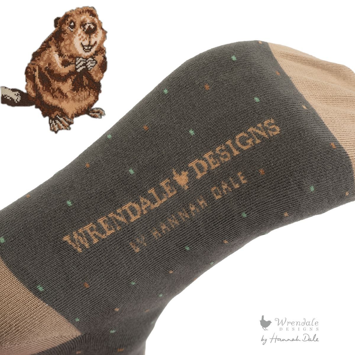 Wrendale Freizeitsocken Wrendale Designs Herren Bambus Socken Biber (Paar)