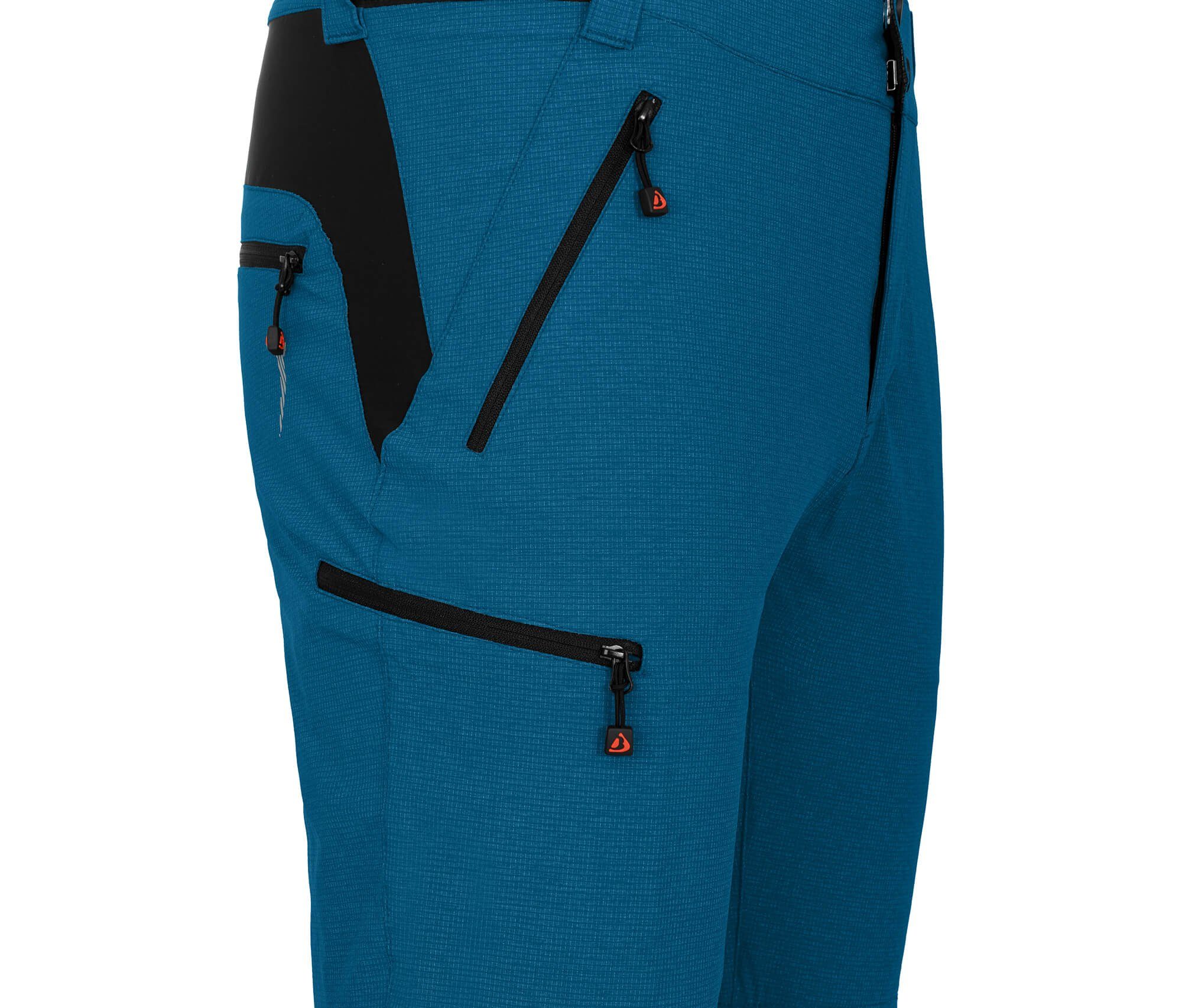 Bergson Fahrradhose PORVOO Bermuda (mit gepolsterter Innenhose) Herren Radshorts, robust, elastisch, Normalgrößen, saphir blau