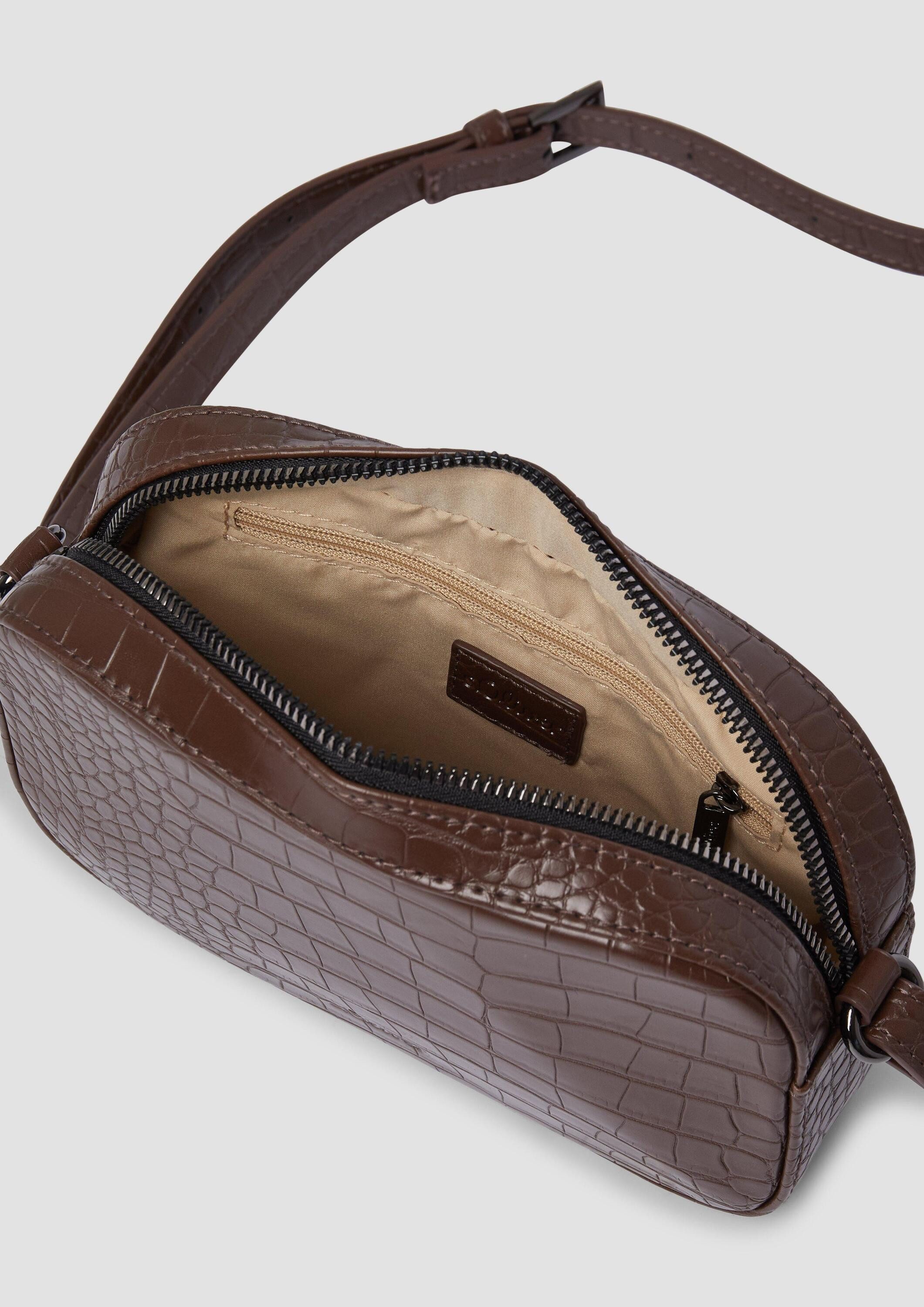 s.Oliver Umhängetasche Tasche, Camera-Bag in Kroko-Optik