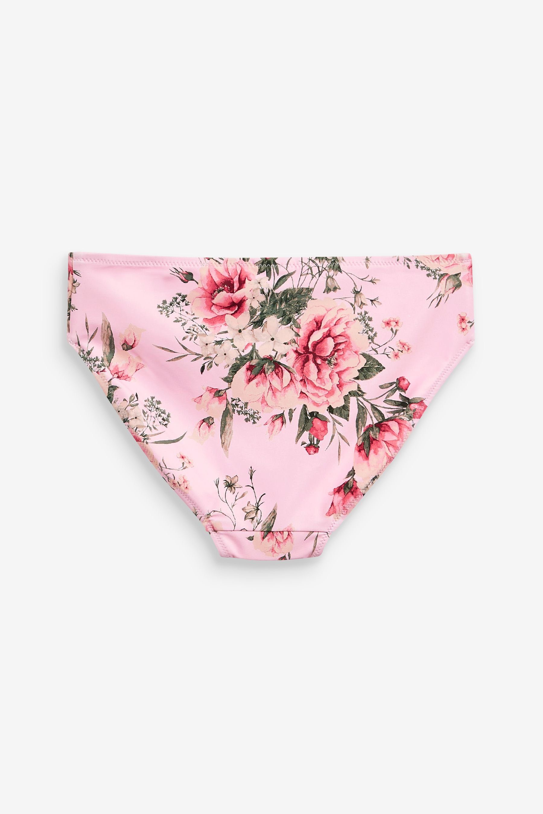 Next Bustier-Bikini Bikini mit Bindedetail Pink Schultern an (2-St) den