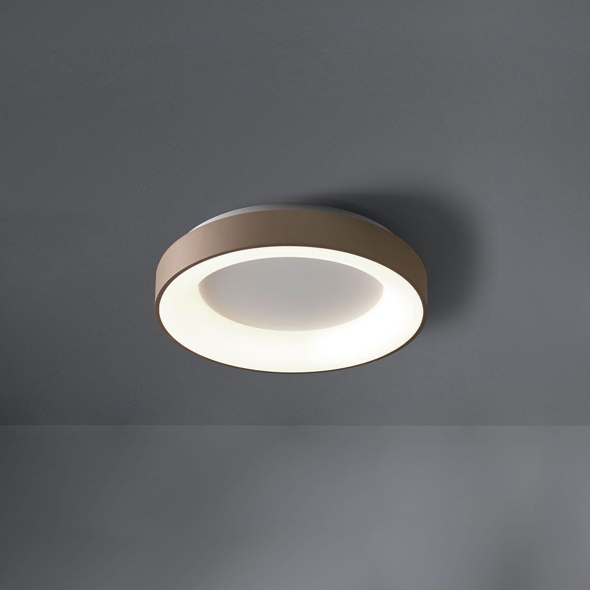 Vivida International Deckenleuchten Inner-R Deckenleuchte, Sand, Ø: 48 cm, LED fest integriert, Warmweiß, Deckenlampe