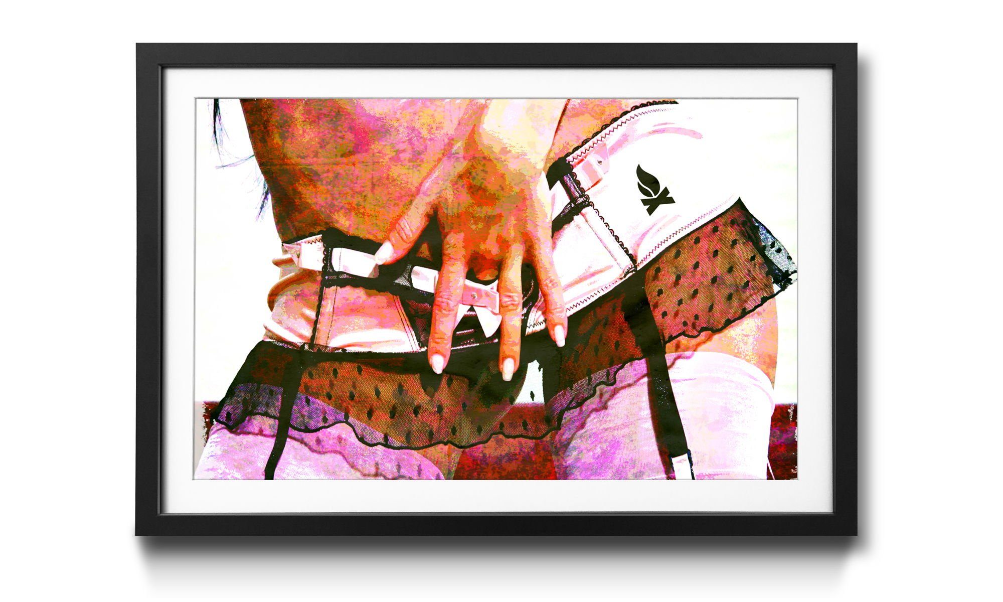 in Wandbild, 4 WandbilderXXL Größen Bild Rahmen erhältlich Inflamable, Erotik, mit