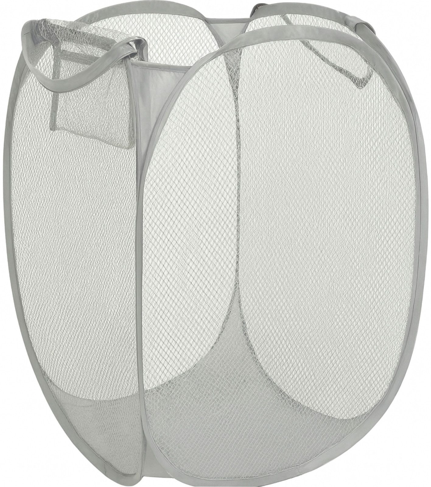 Koopman Wäschenetz Wäschebehälter Wäschesammler Waschbehälter Mesh-Netz,(Stück, 1-St., Packung), Grau, 58x36x36cm, Pop-Up, Nylon, Tragegriff