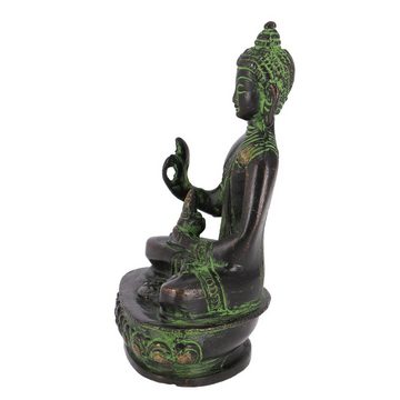 Guru-Shop Buddhafigur Buddha Statue aus Messing Amoghasiddhi Buddha..