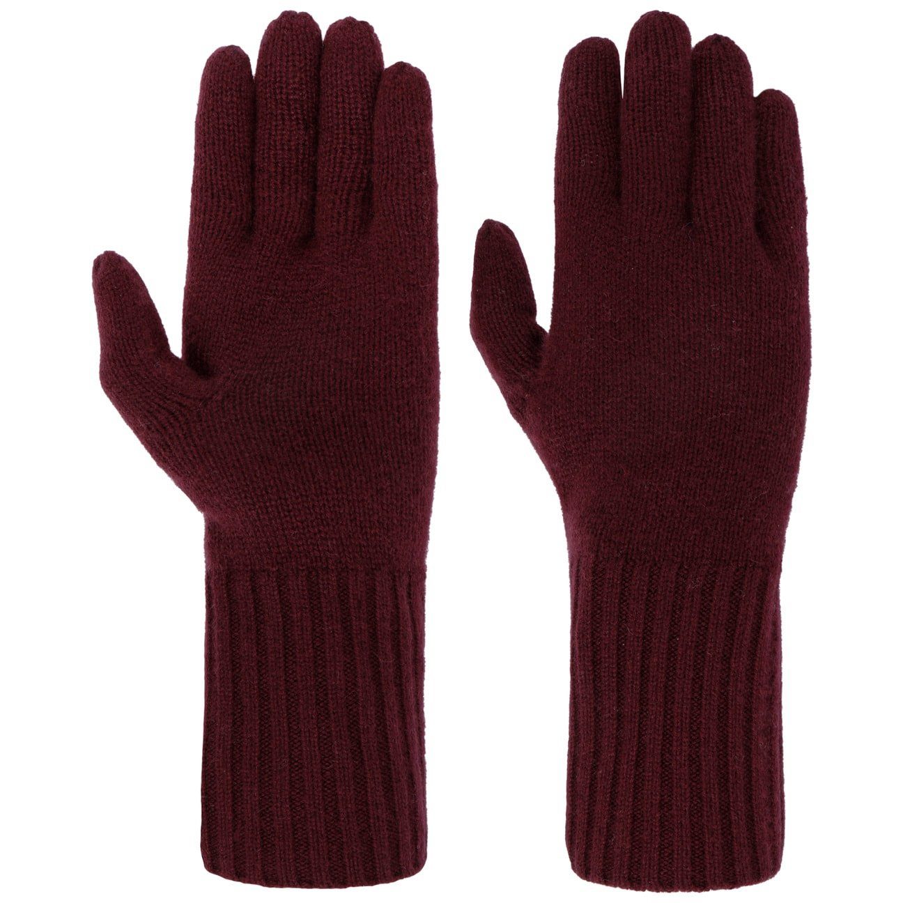 Seeberger Strickhandschuhe Handschuhe bordeaux