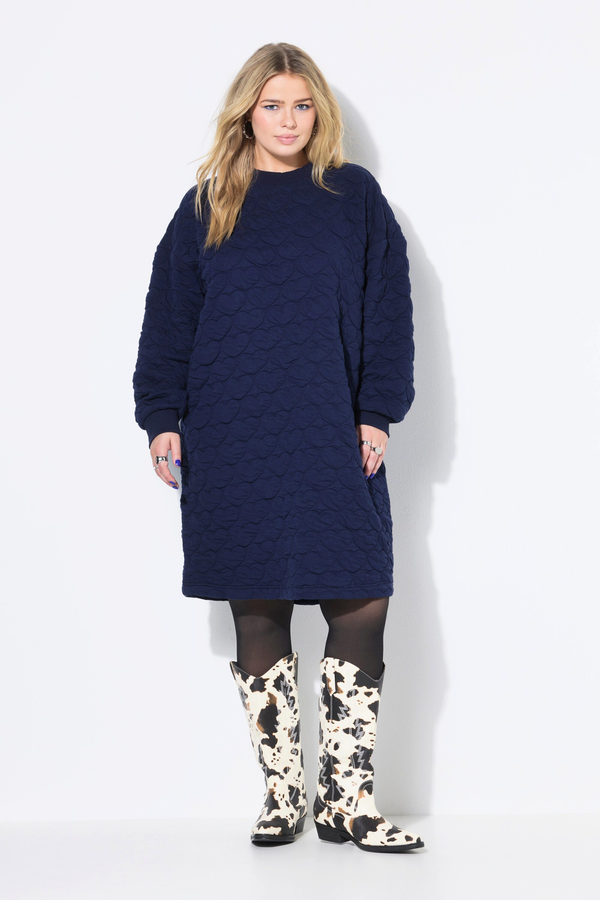 Studio Untold Minikleid Sweat-Minikleid oversized HEART-Stepp günstig online kaufen