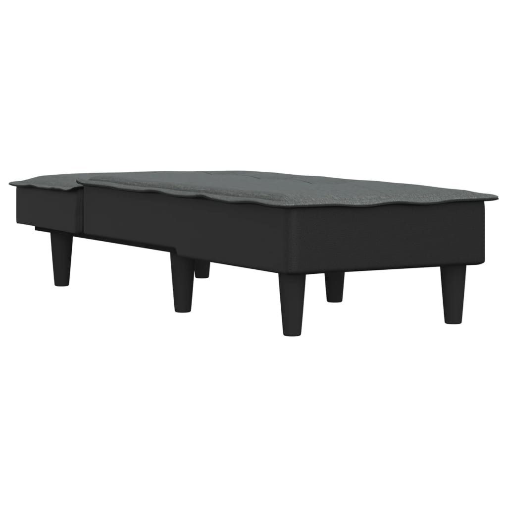 vidaXL Chaiselongue Chaiselongue Dunkelgrau Stoff, 1 Teile
